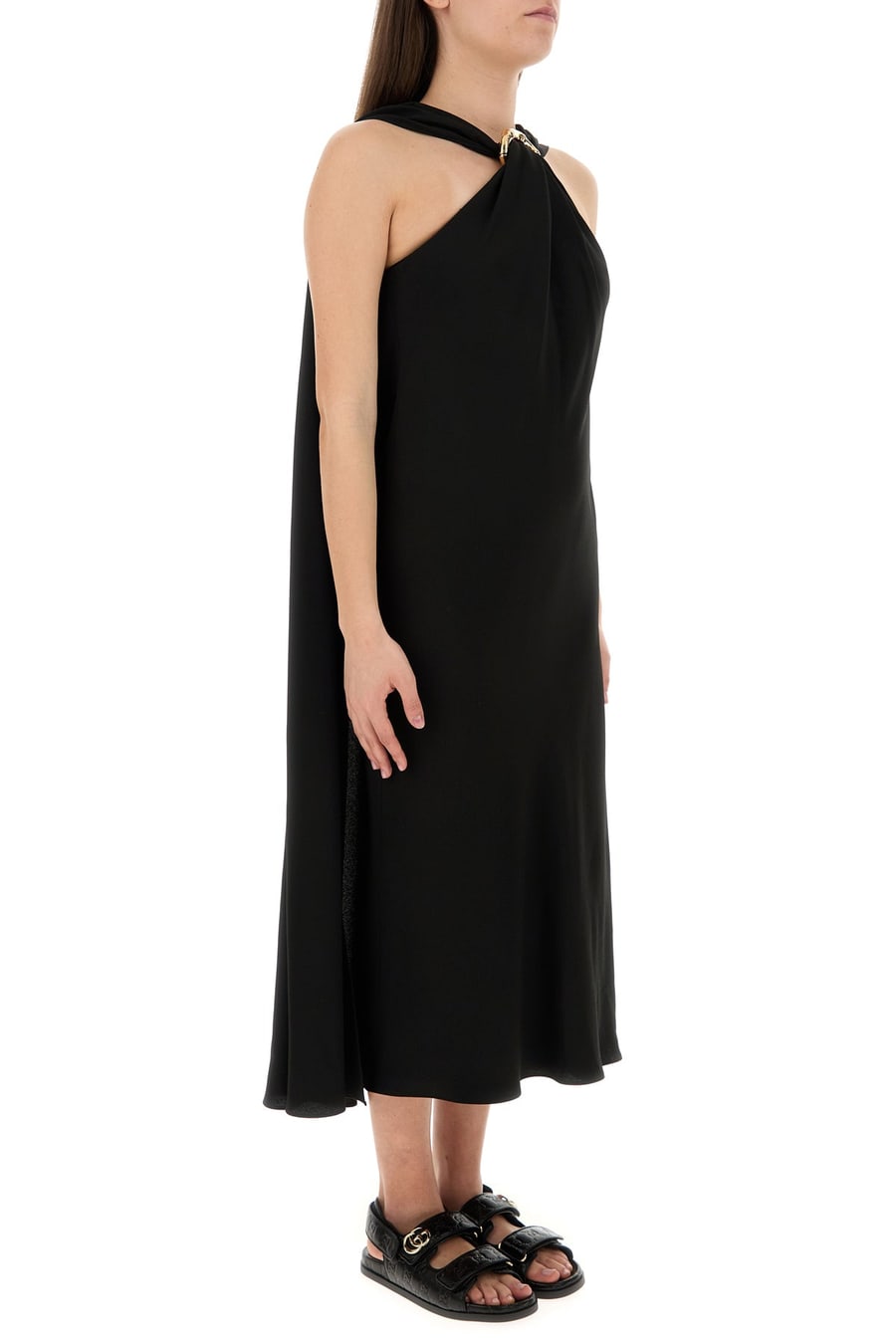 Gucci Abito in crepe nero, view 3