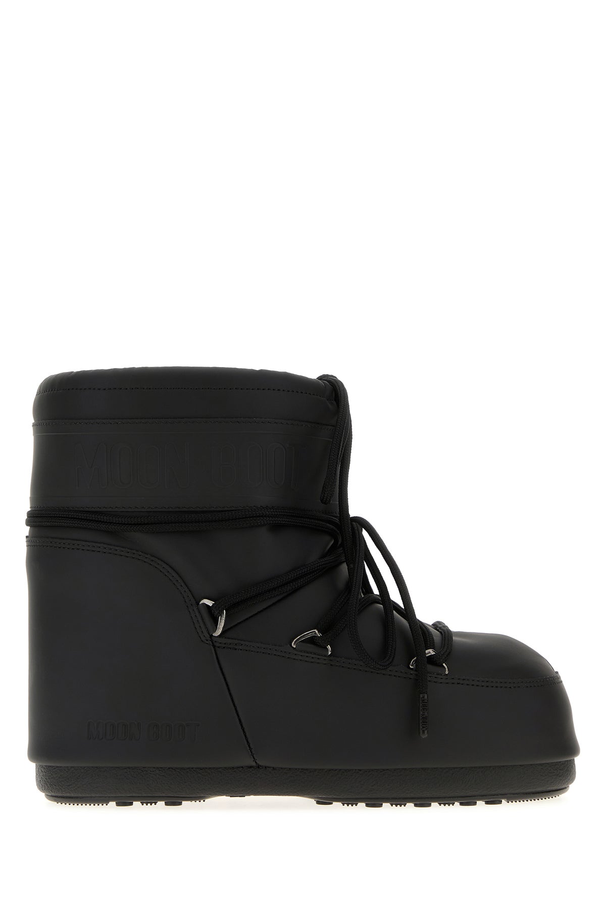 MOON BOOT Stivaletti Icon Low in similpelle nera