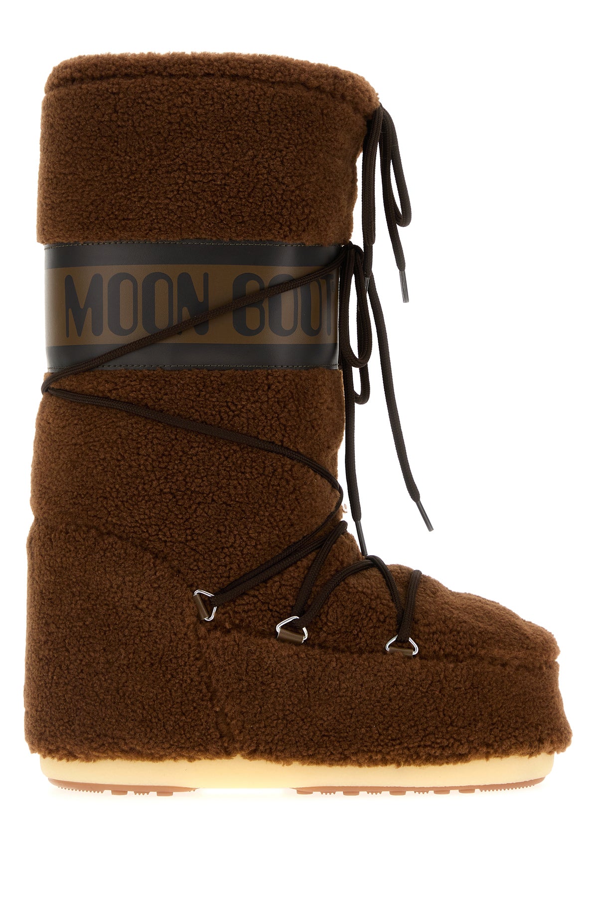 MOON BOOT Stivali Icon in eco pelliccia marrone