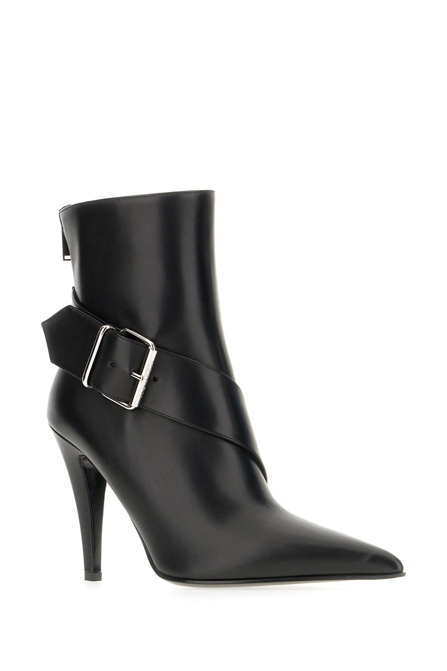 Alexander McQueen Stivaletti in pelle nera, view 2