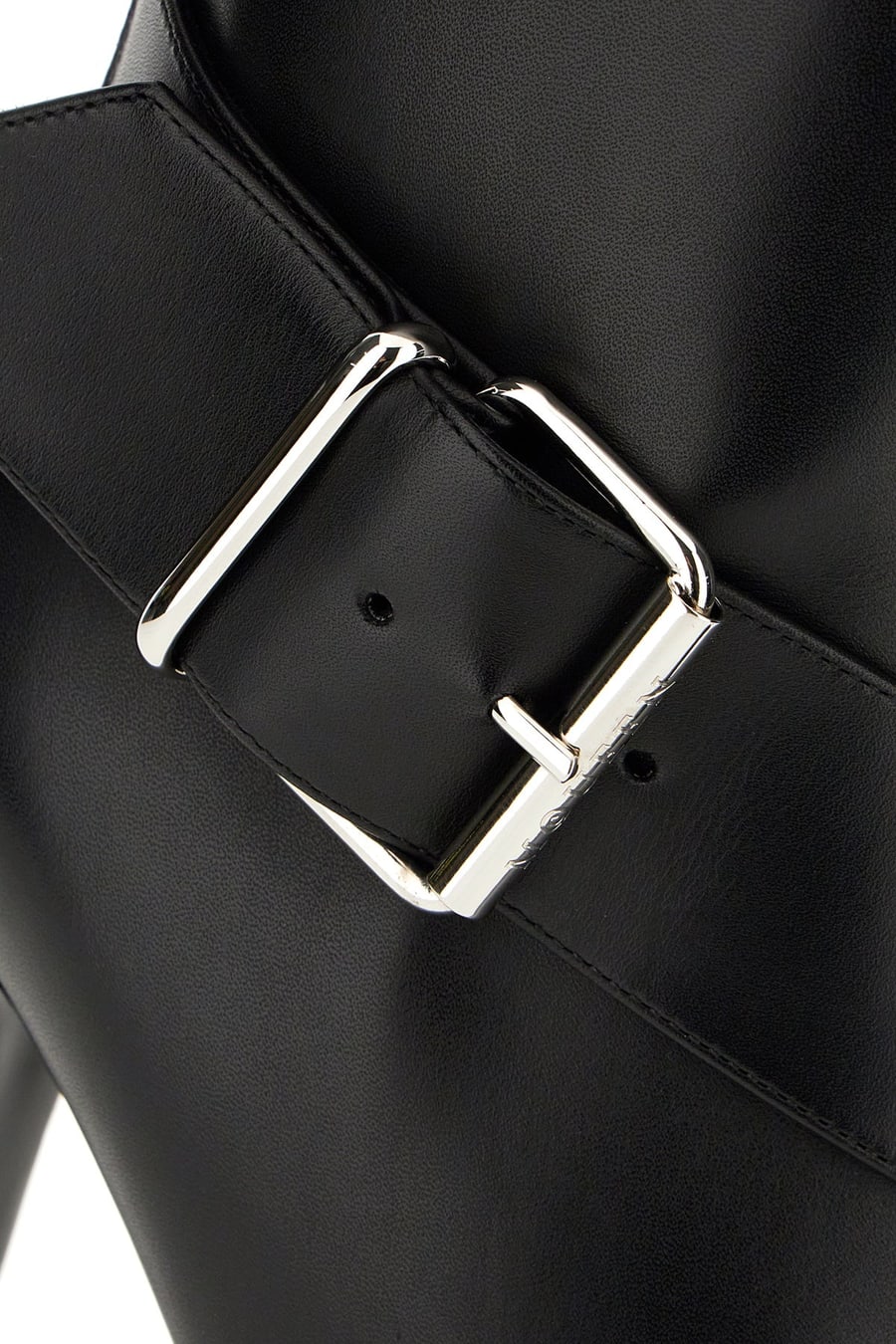 Alexander McQueen Stivaletti in pelle nera, view 4