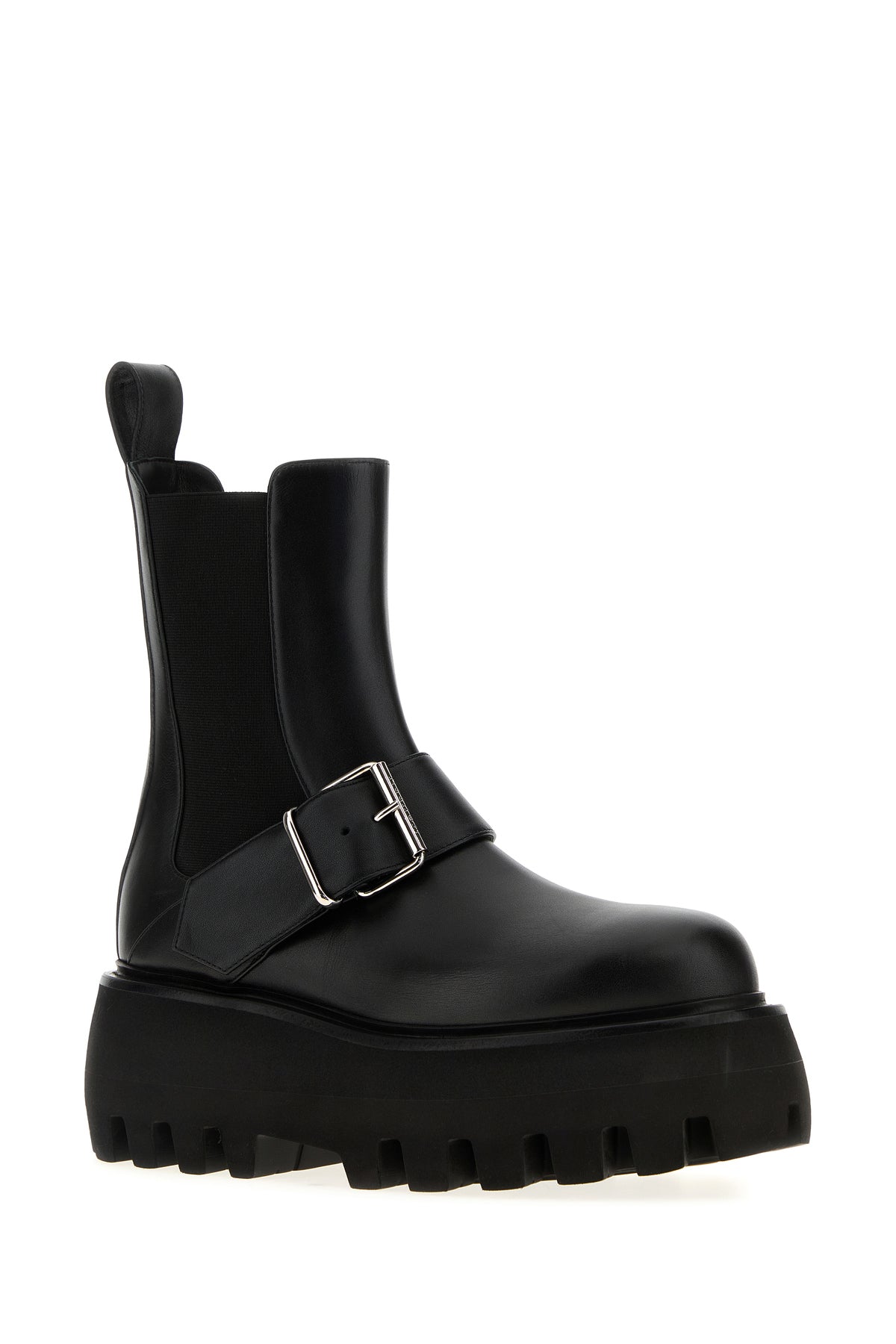 Alexander McQueen Stivaletti Sofa in pelle nera, view 2