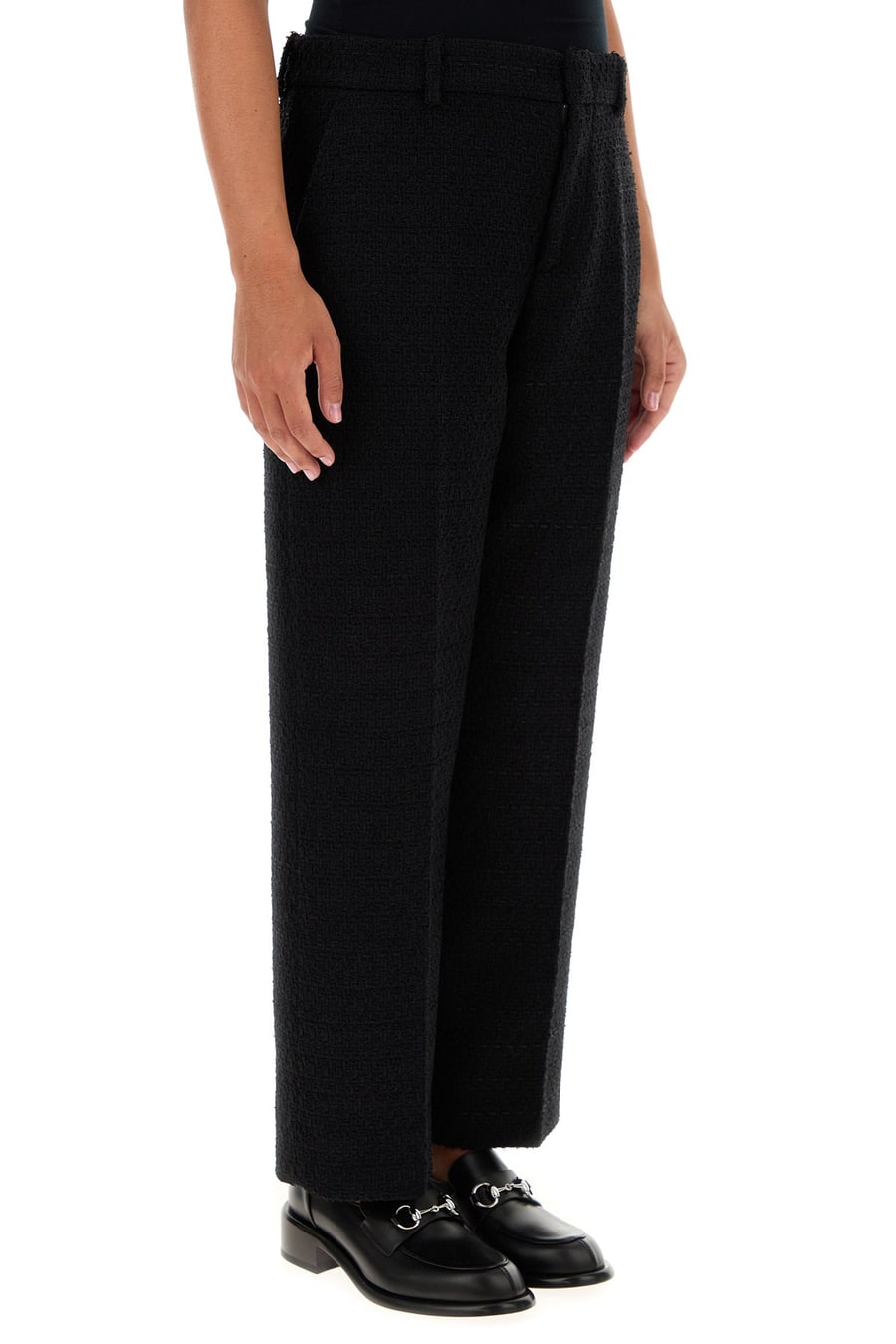 Gucci Pantalone in bouclè nero, view 3
