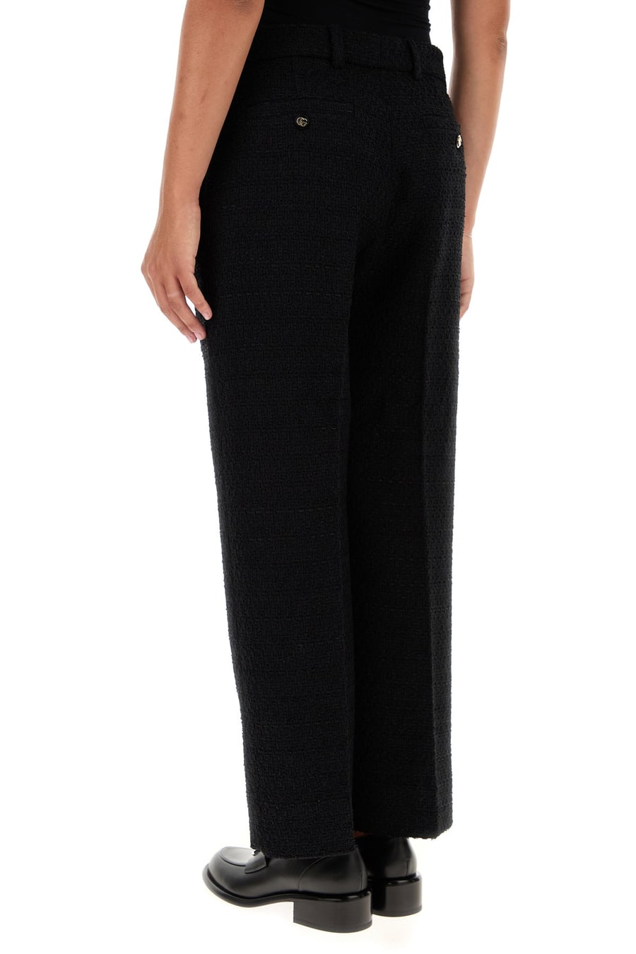 Gucci Pantalone in bouclè nero, view 4