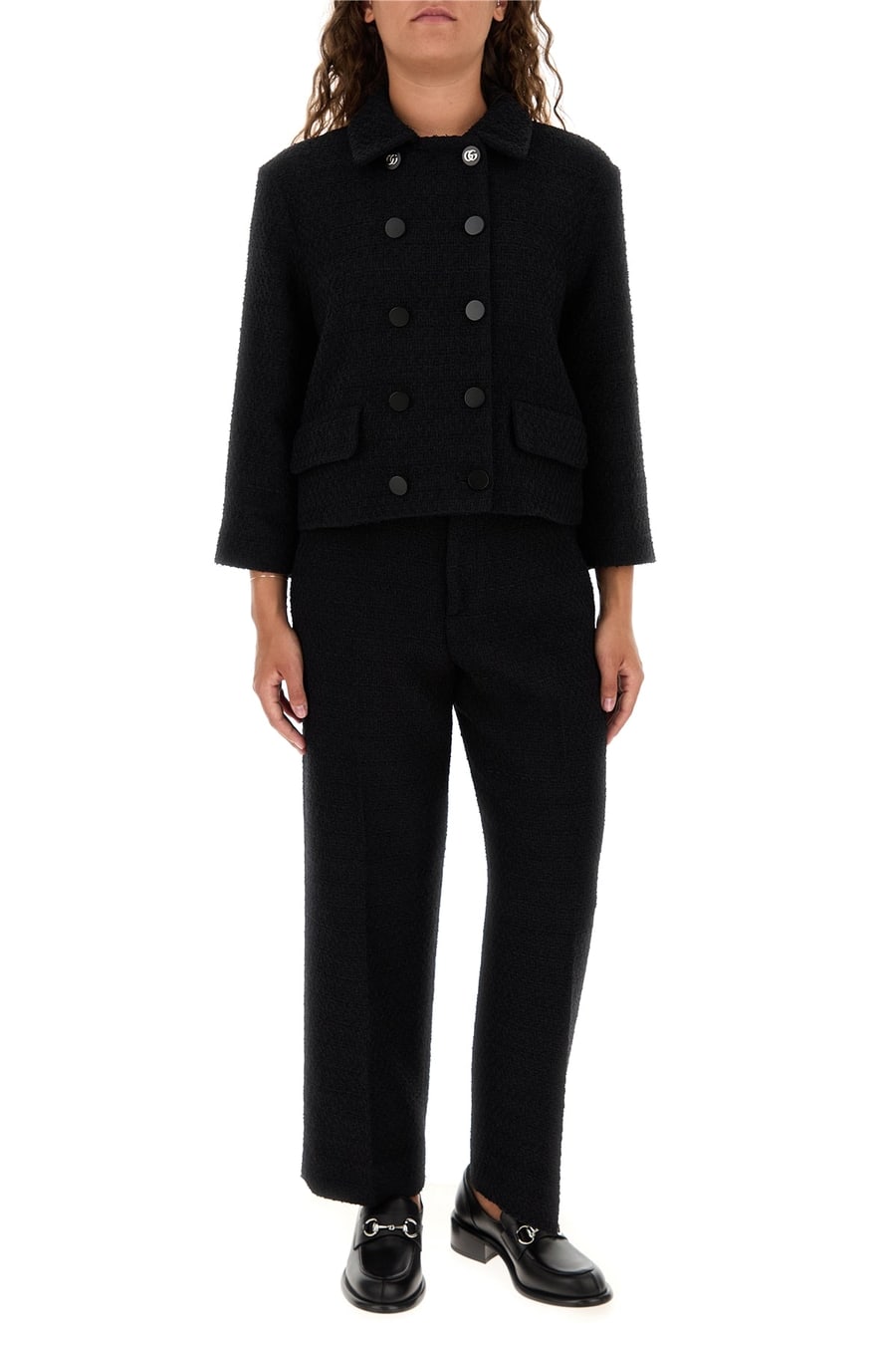 Gucci Pantalone in bouclè nero, view 6