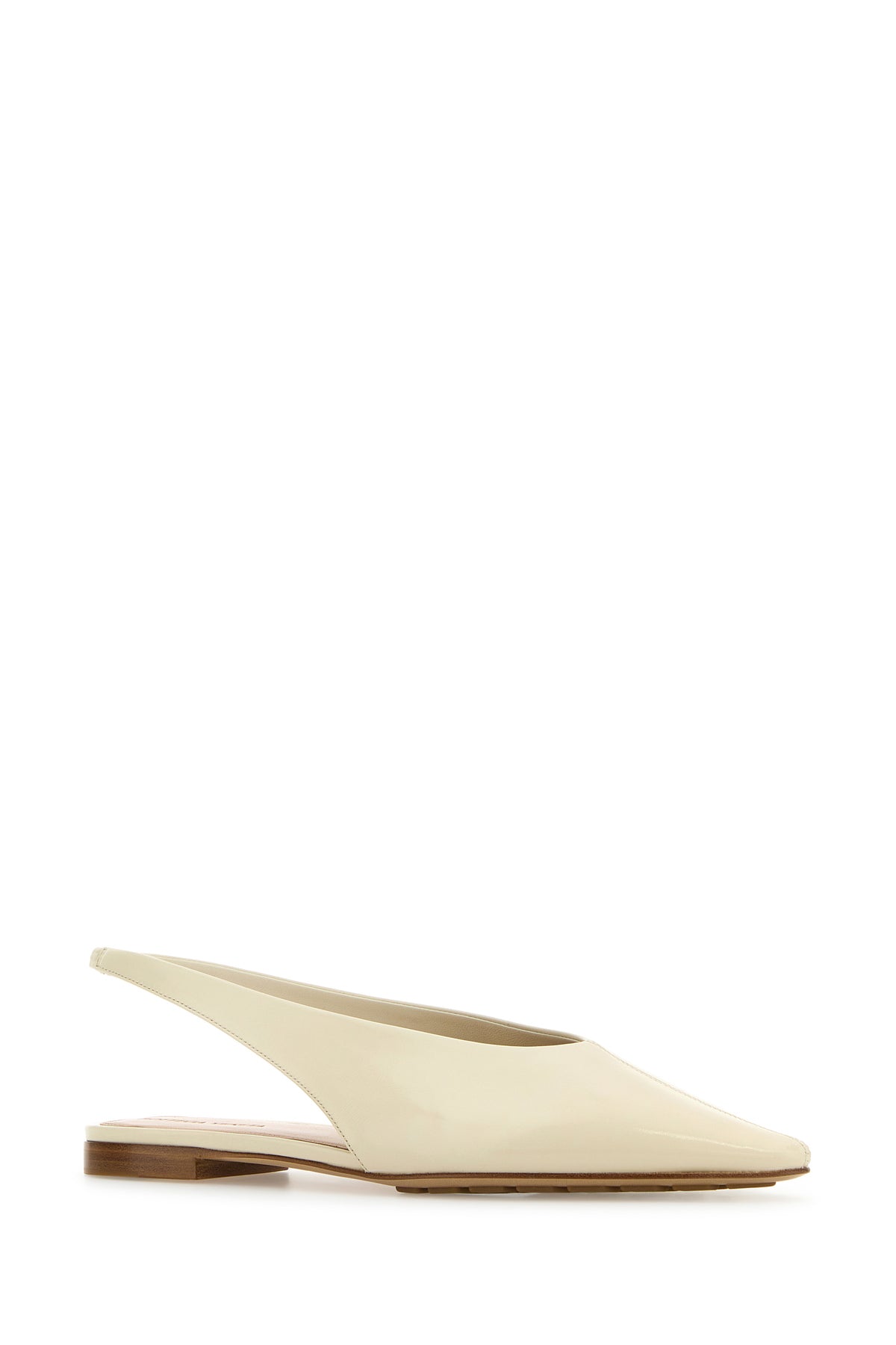 Bottega Veneta Ballerine Sofia in pelle avorio, view 2