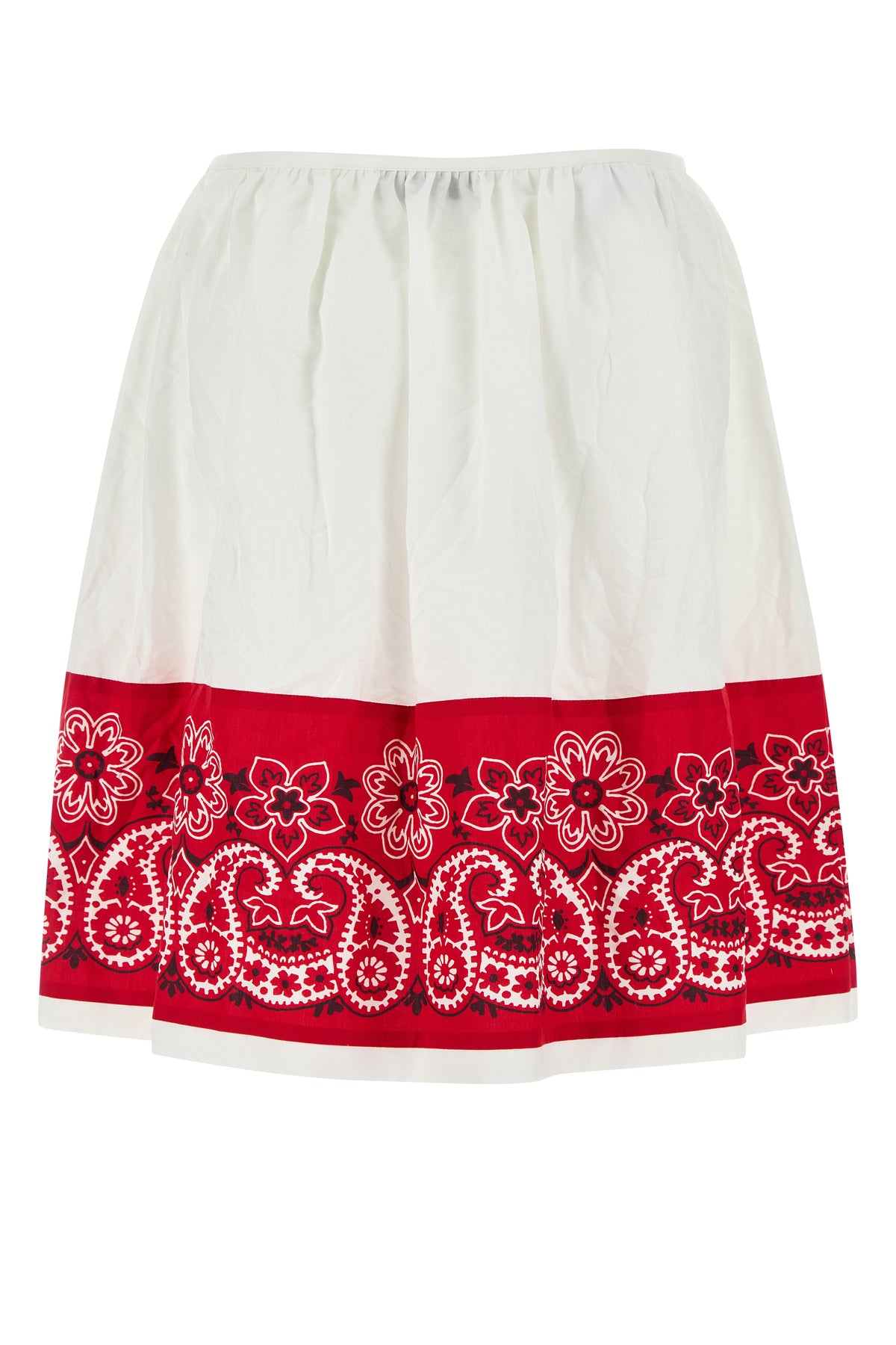 Miu Miu Gonna in popeline bianco, view 2