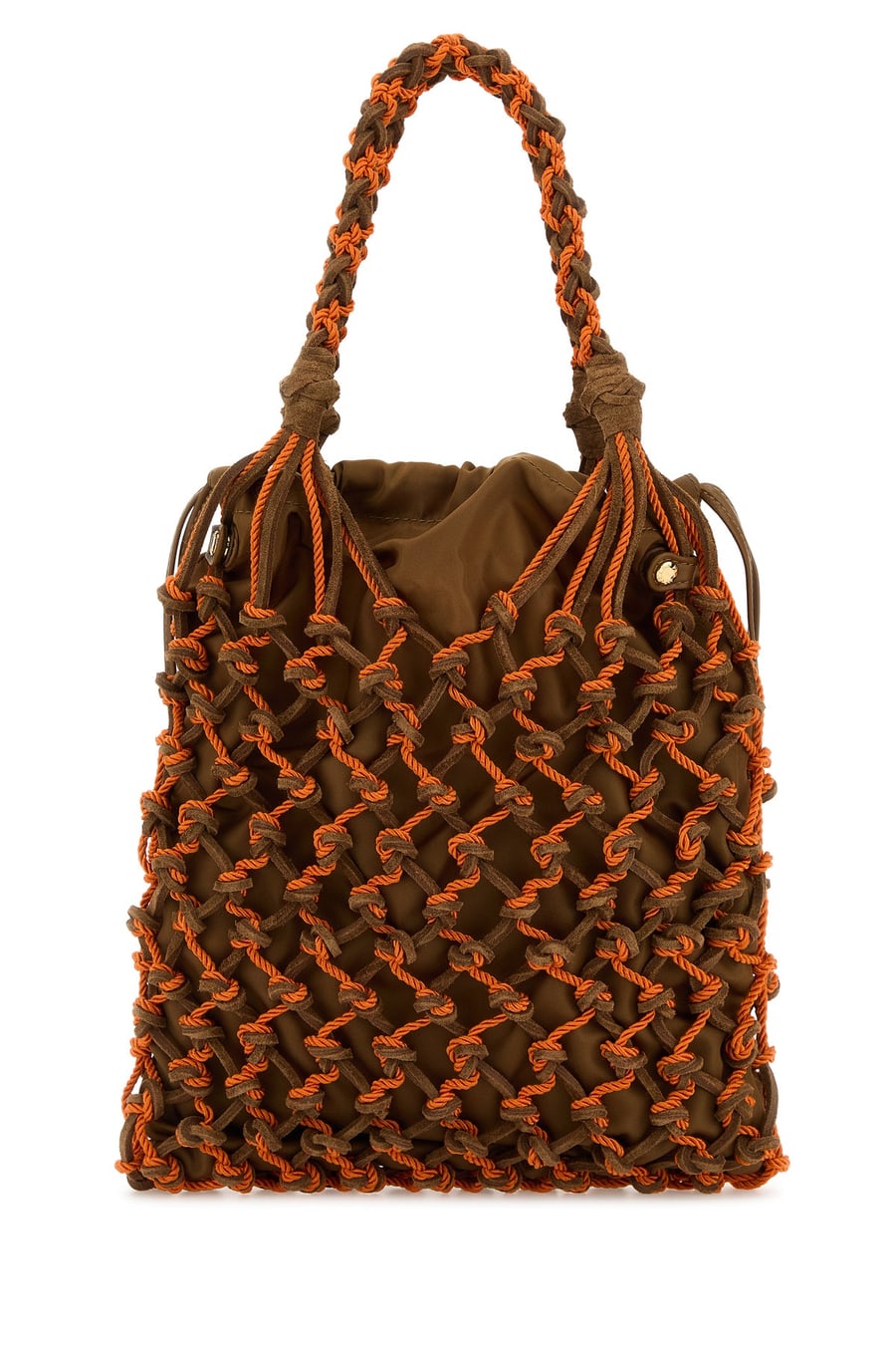 Prada Borsa a mano in rete bicolor, view 3