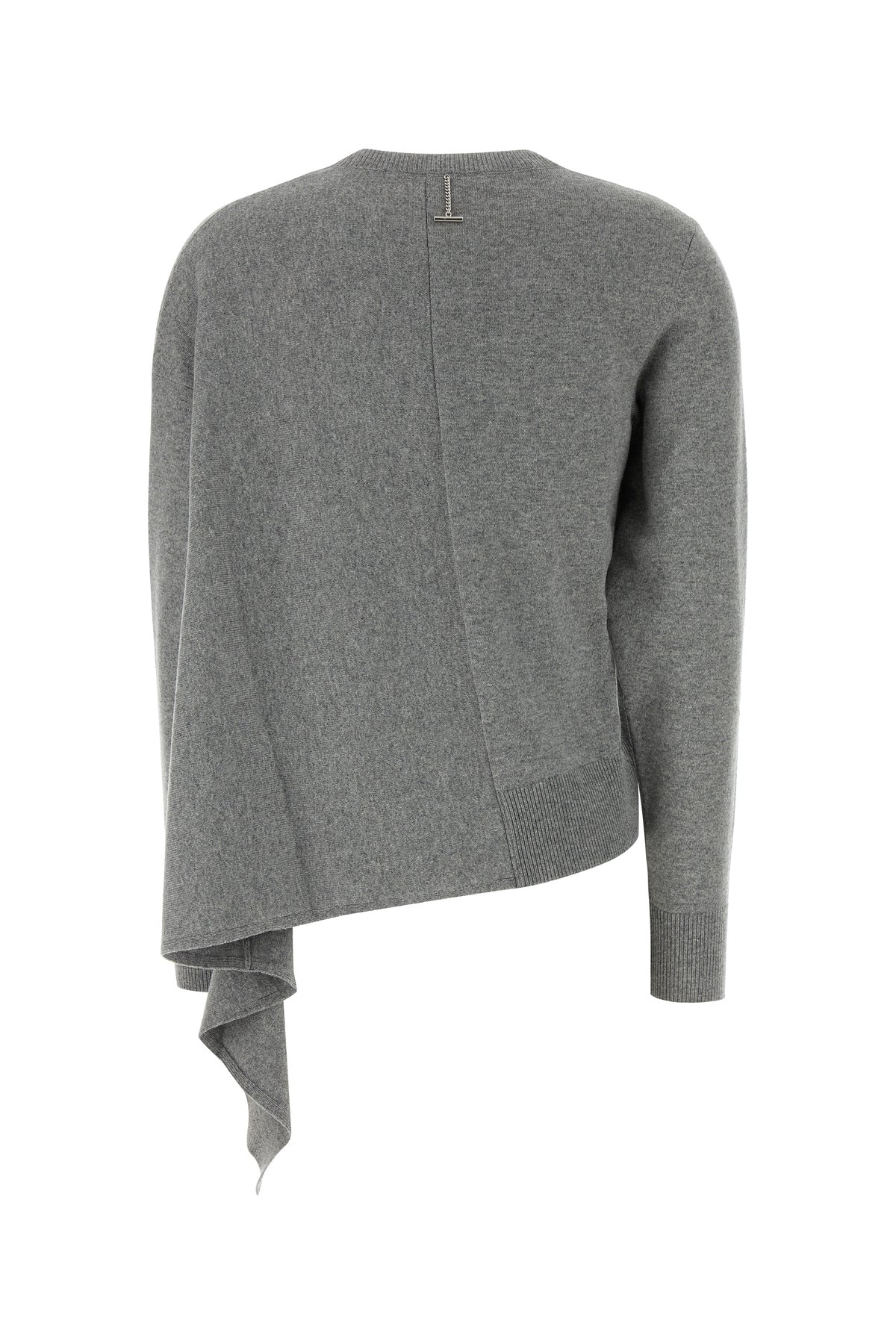 Alexander McQueen Maglione in misto cashmere grigio, view 2