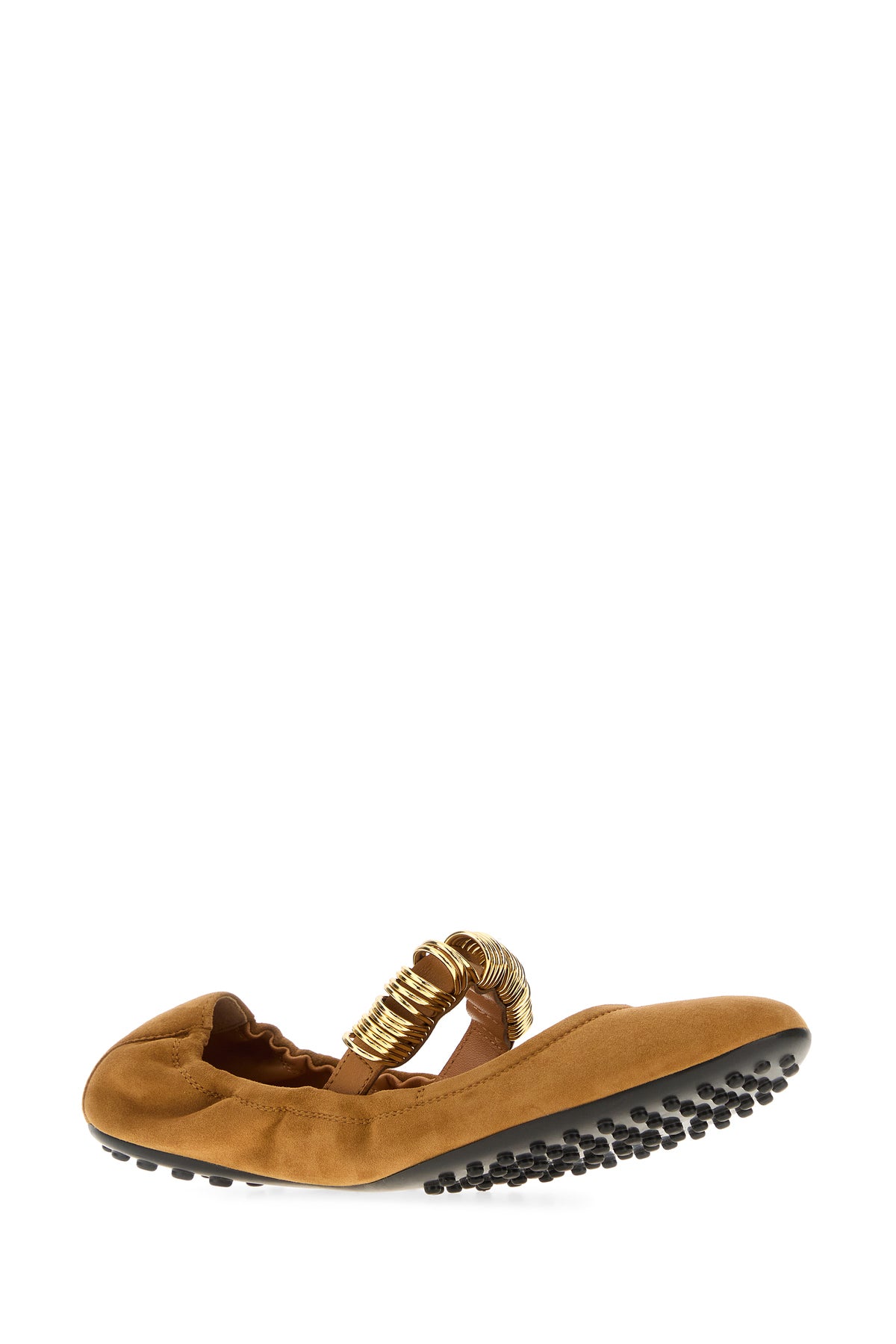 Tod's Ballerine in pelle scamosciata cammello, view 2