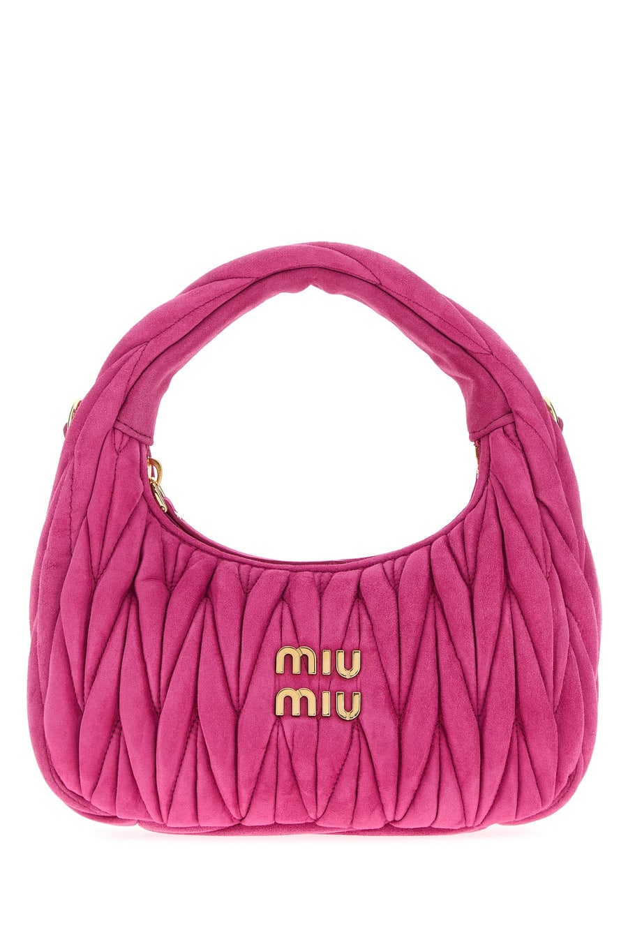 Miu Miu Borsa a mano in pelle scamosciata fucsia