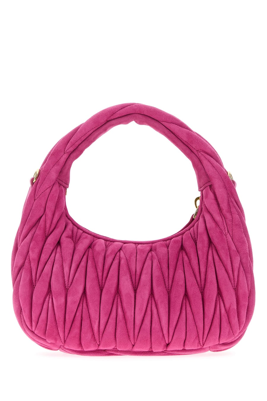 Miu Miu Borsa a mano in pelle scamosciata fucsia, view 3