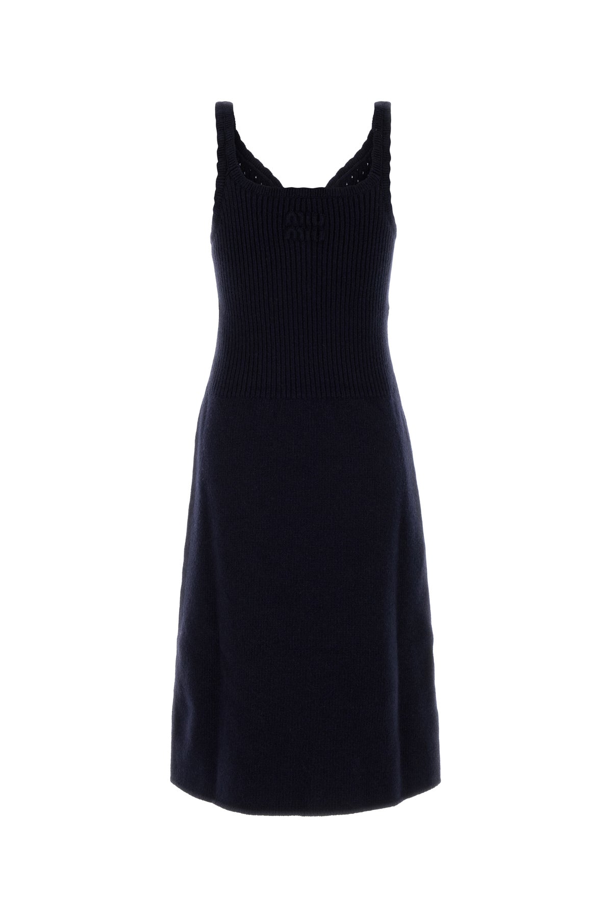Miu Miu Abito in lana blu navy, view 2