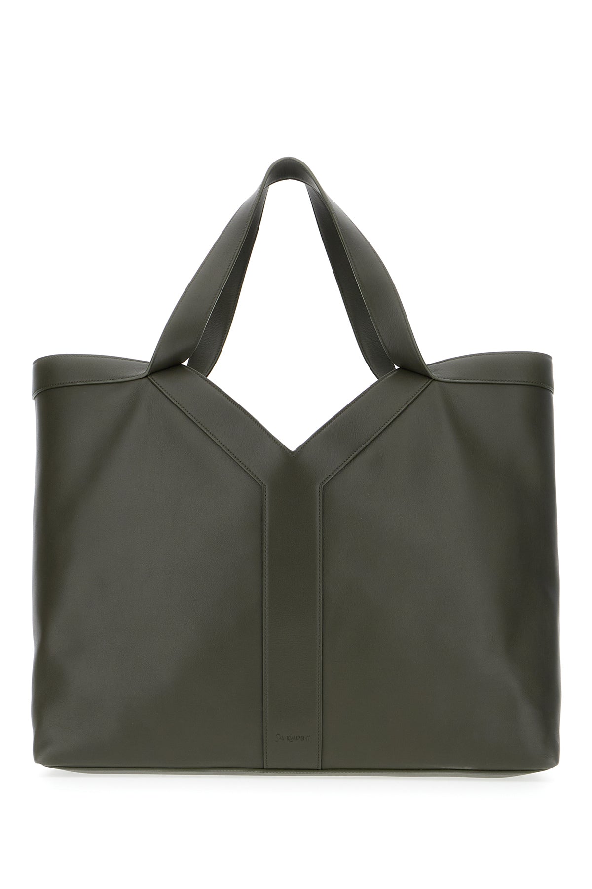 Saint Laurent Borsa shopping oversize in pelle fango