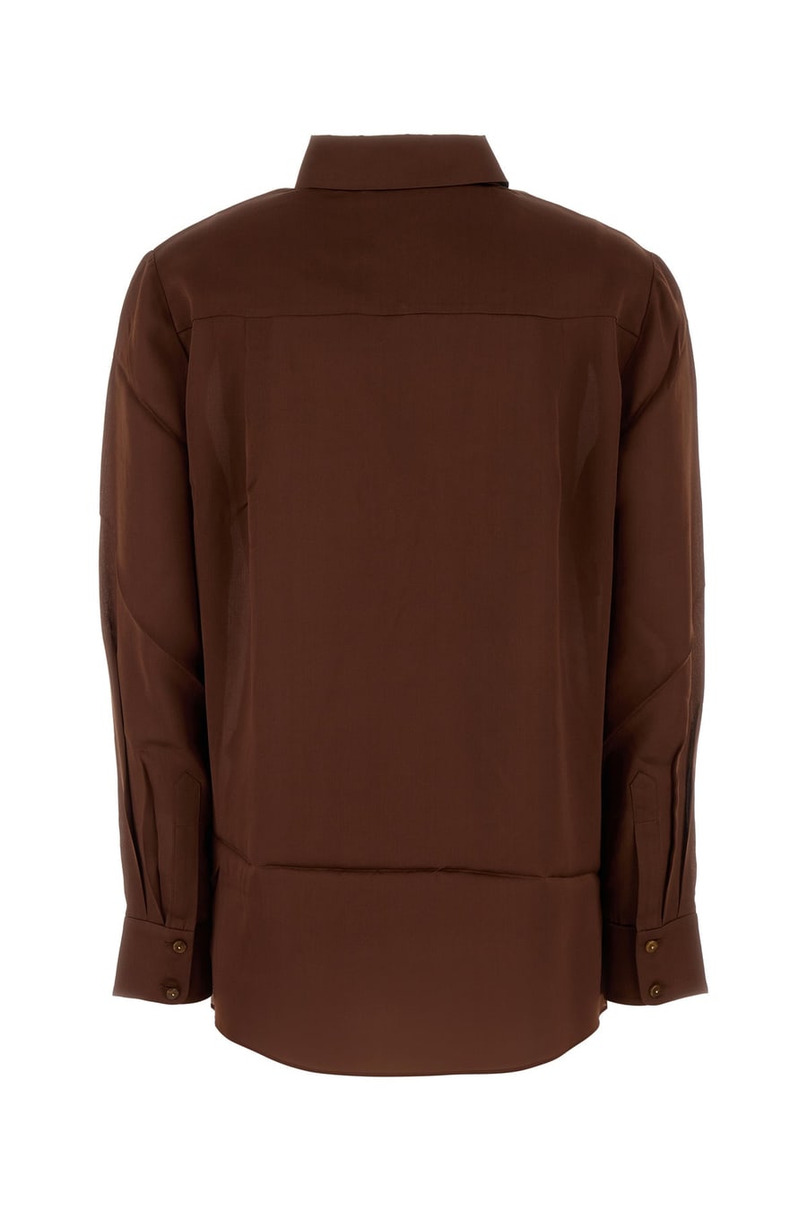 Zimmermann Camicia Hypnotic in raso cioccolato, view 2