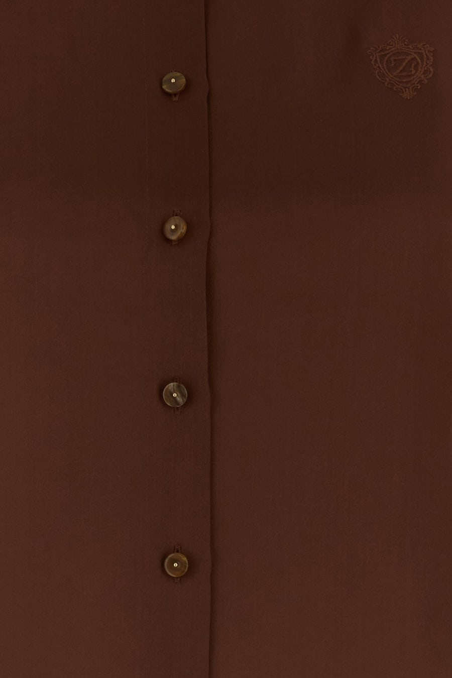 Zimmermann Camicia Hypnotic in raso cioccolato, view 3