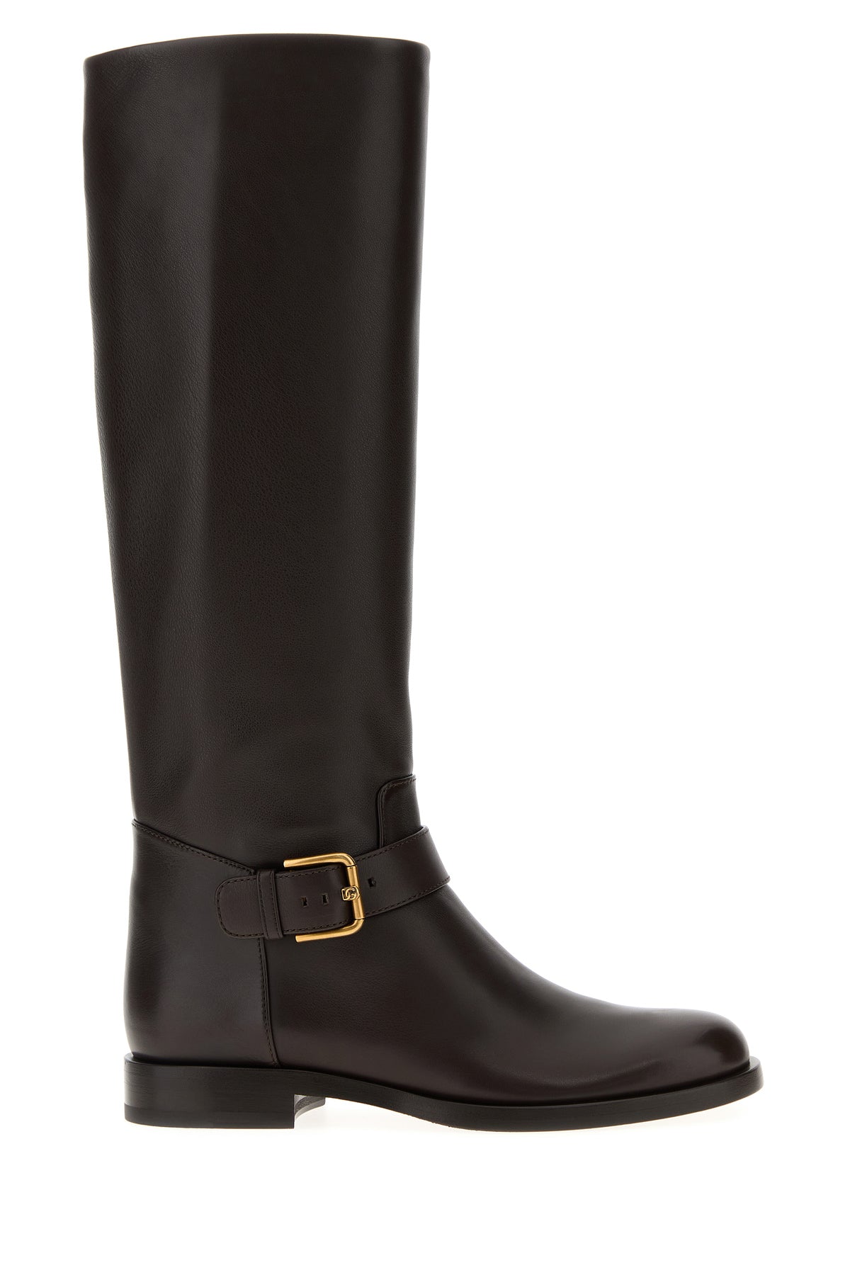 Dolce & Gabbana Stivali in pelle cioccolato