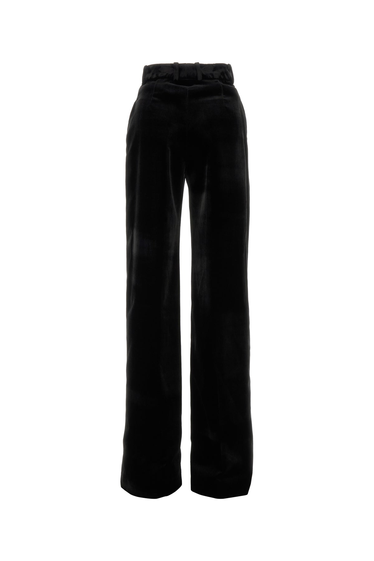 ERMANNO SCERVINO Pantalone palazzo in velluto nero, view 2