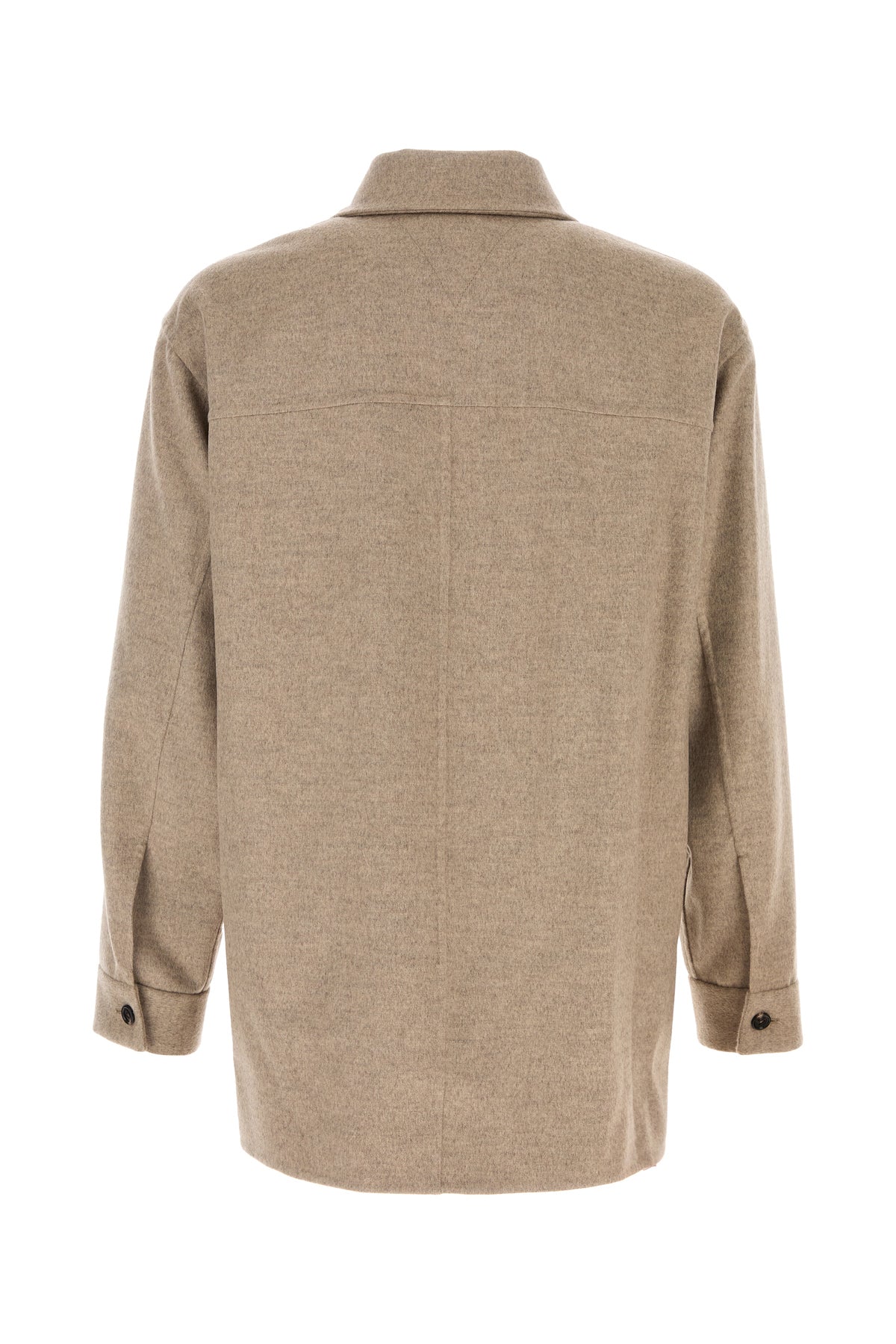 Bottega Veneta Camicia in flanella cappuccino, view 2