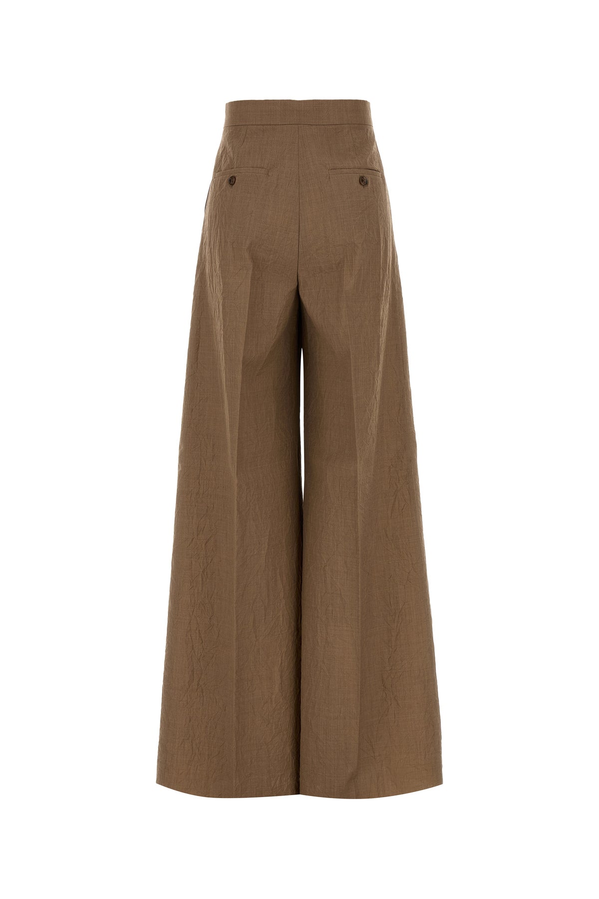 Max Mara Pantalone a zampa Teruel in lana biscotto, view 2