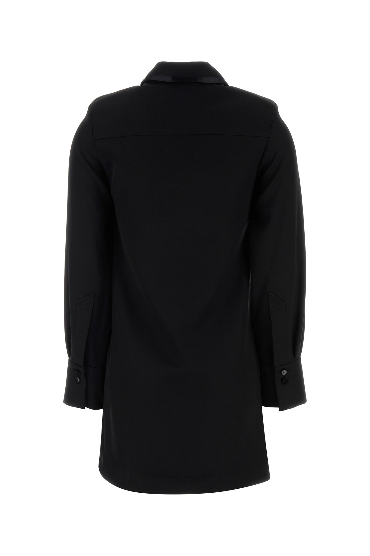 The Attico Mini abito in gabardine nero, view 2