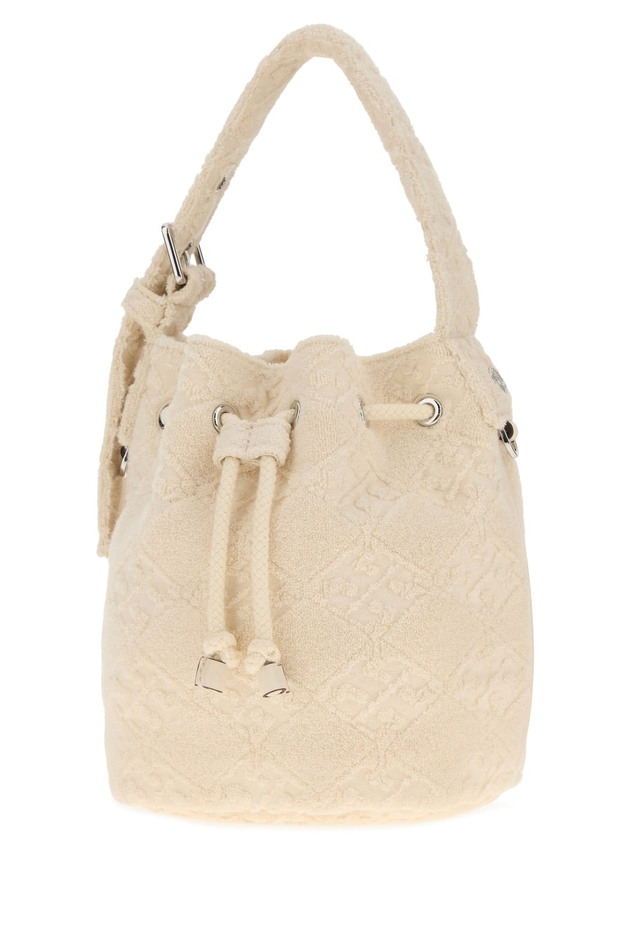 Tory Burch Borsa a secchiello in spugna bianca, view 2