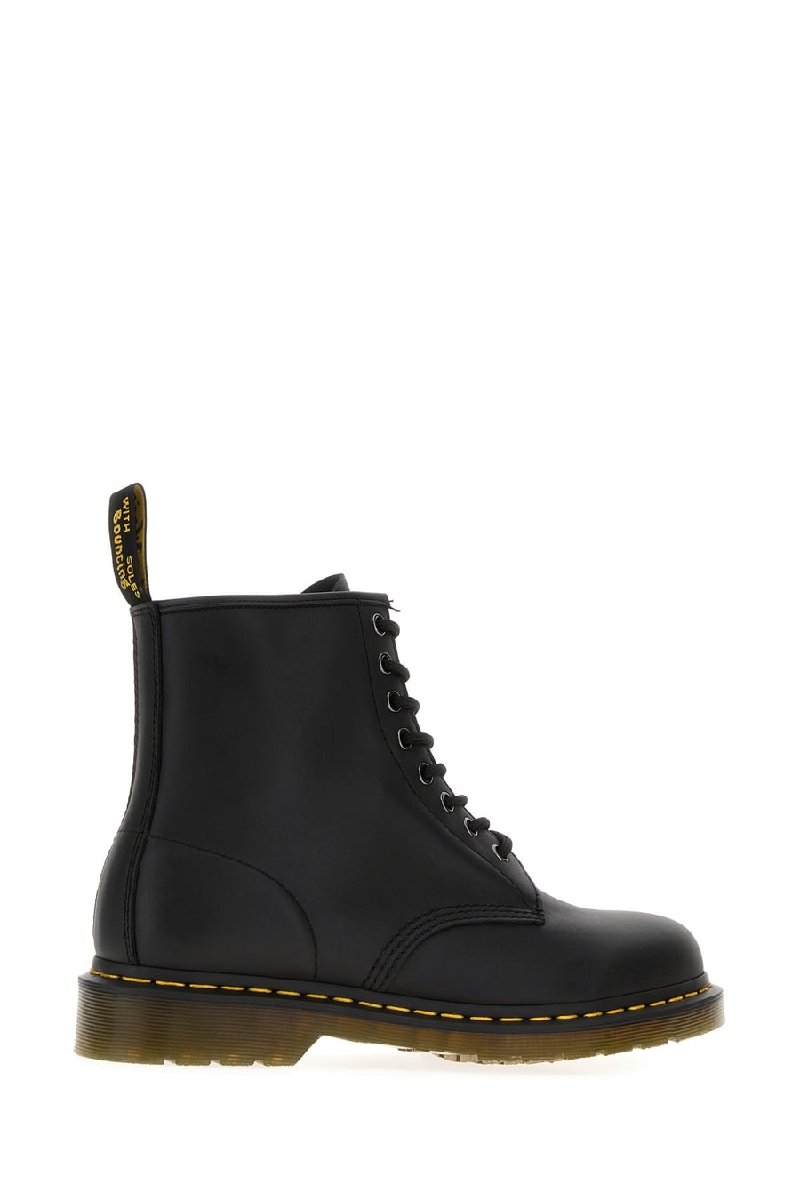 DR MARTENS Stivaletti in nappa nera, view 3