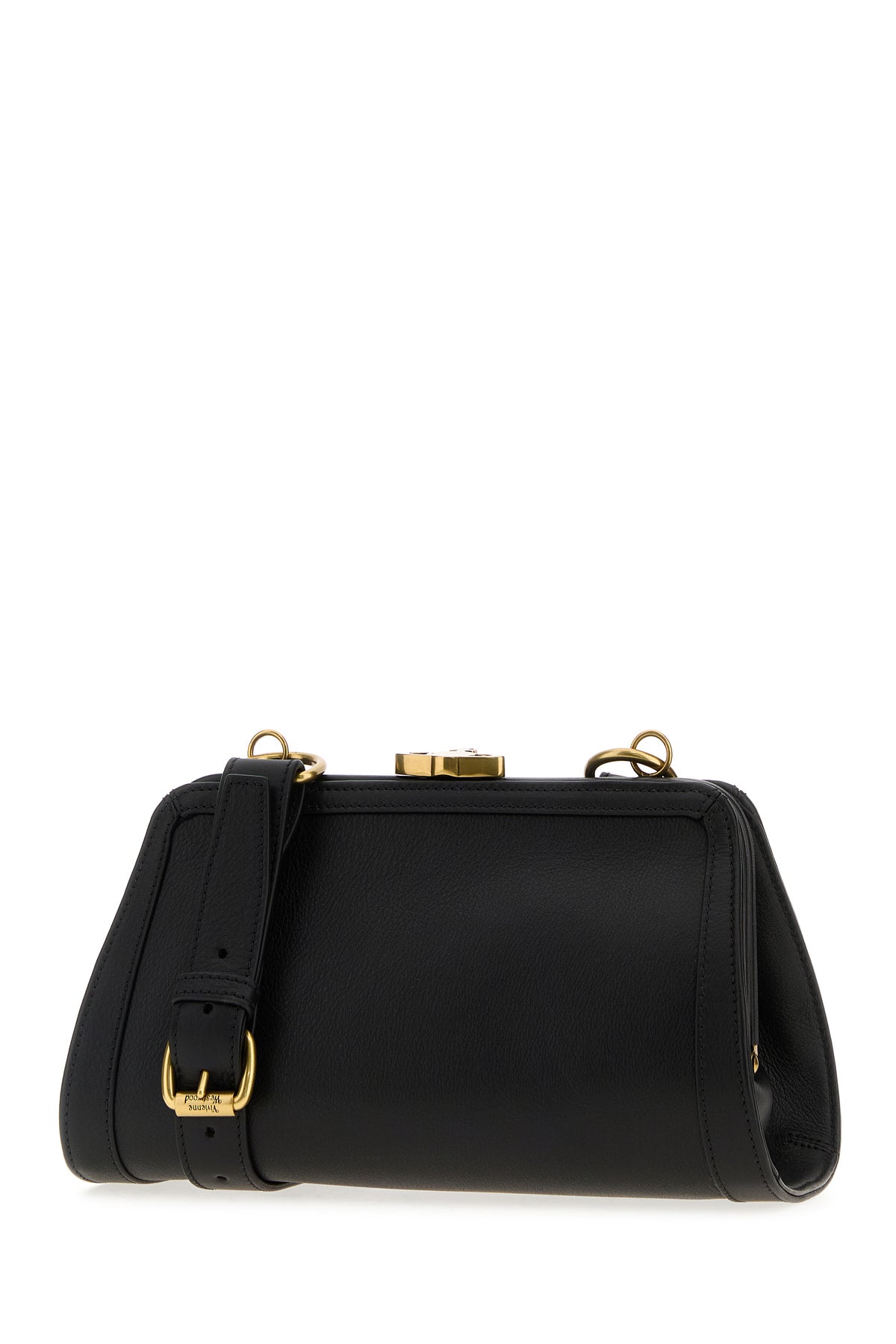 Vivienne Westwood Borsa a tracolla Ascot in pelle nera, view 2