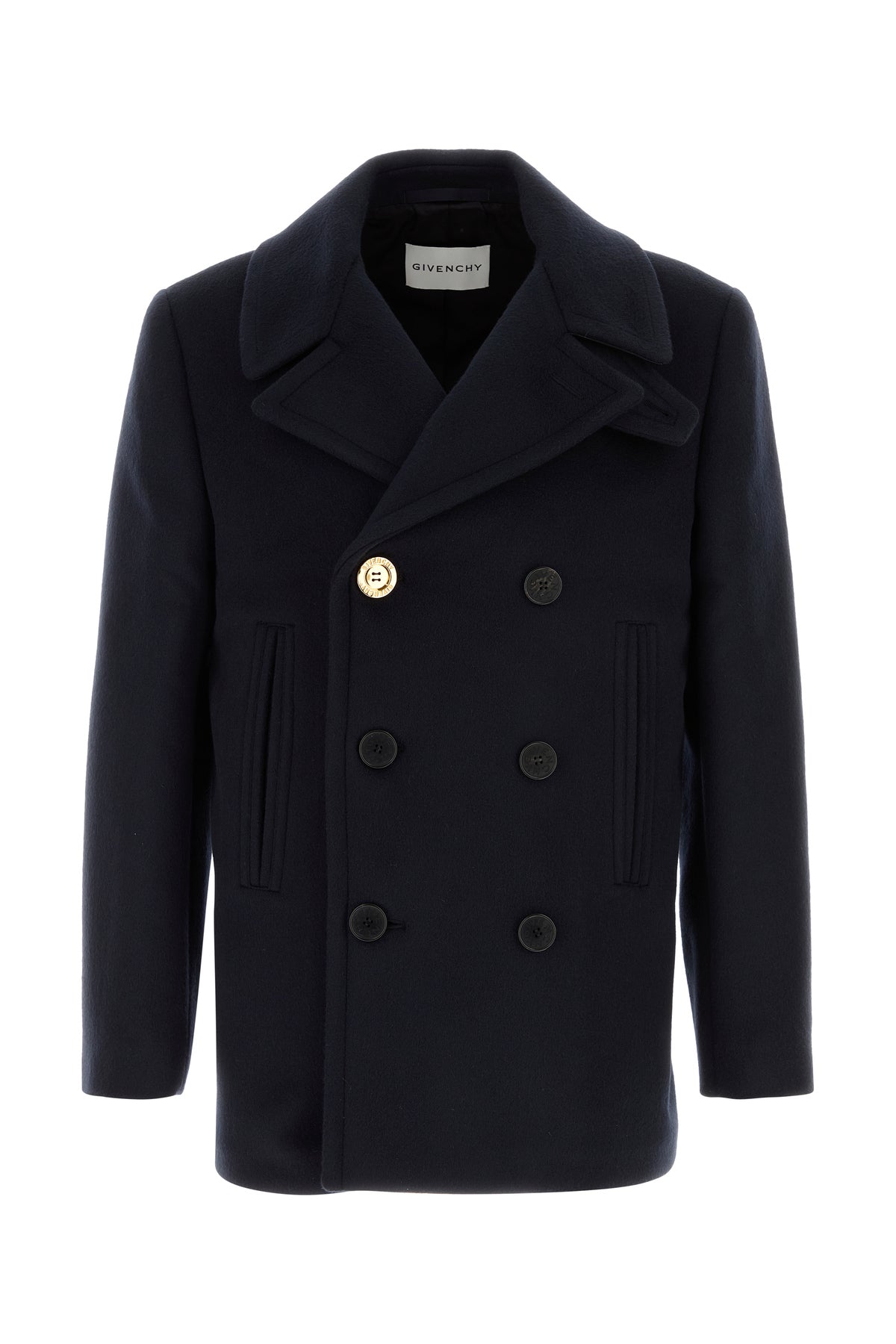 Givenchy Cappotto in lana blu notte