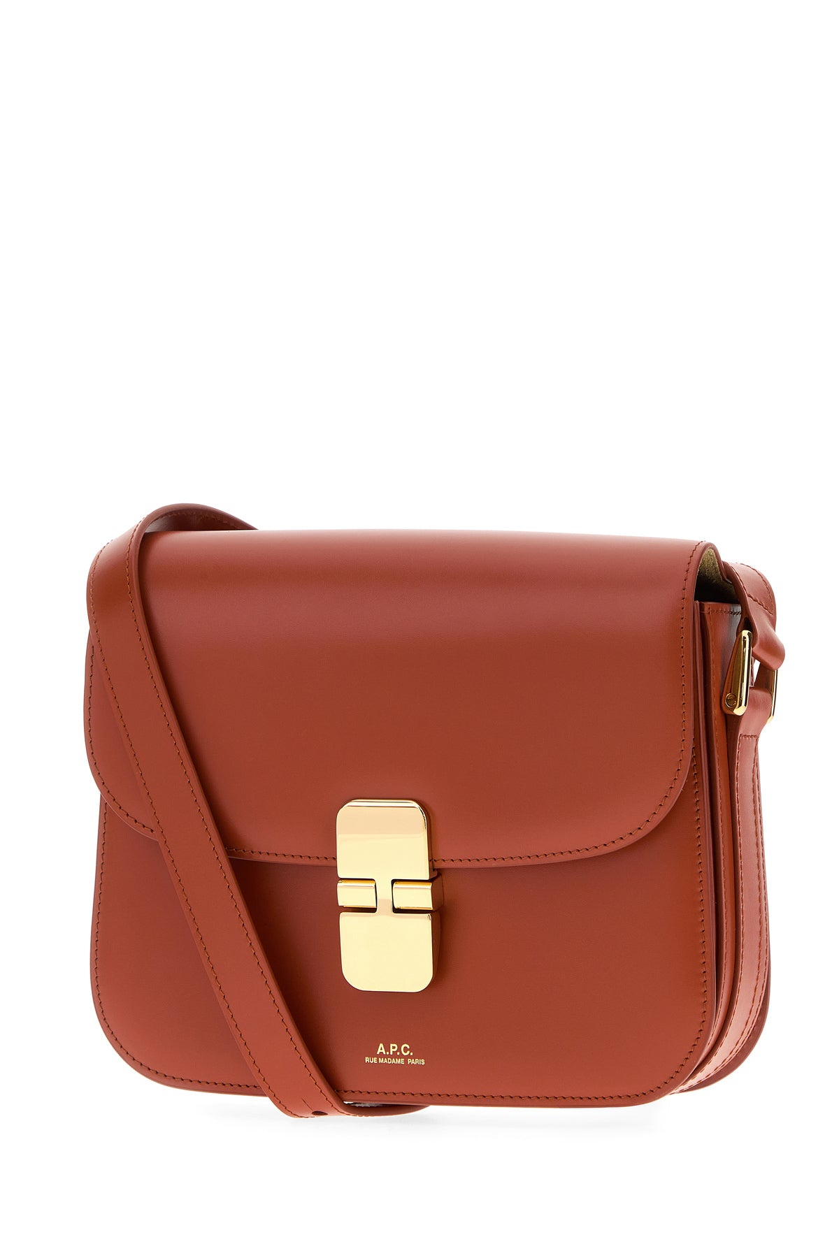 A.P.C. Borsa a tracolla Grace piccola in pelle mattone, view 2