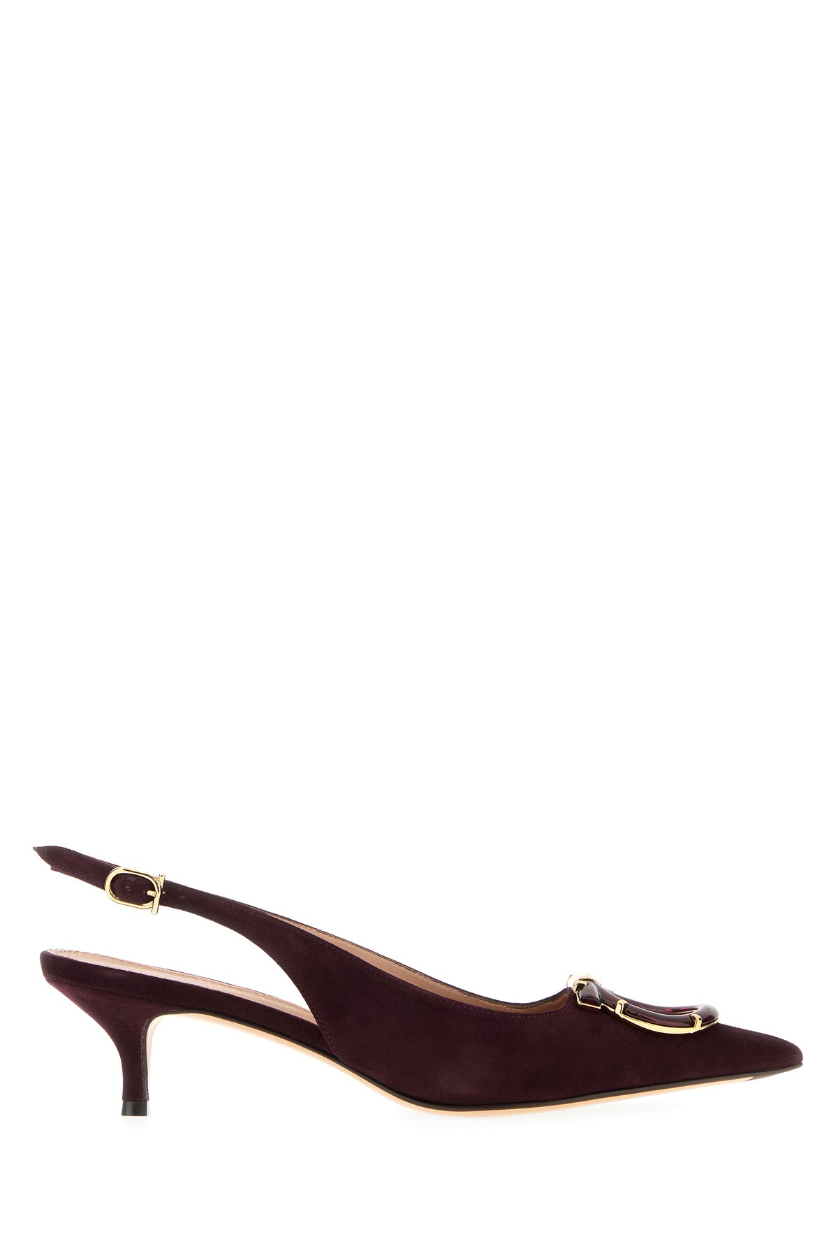 Ferragamo Scarpe con tacco Sara 40 in pelle scamosciata melanzana