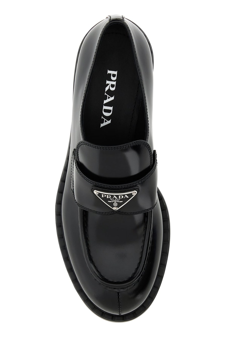 Prada Mocassini in pelle nera, view 4