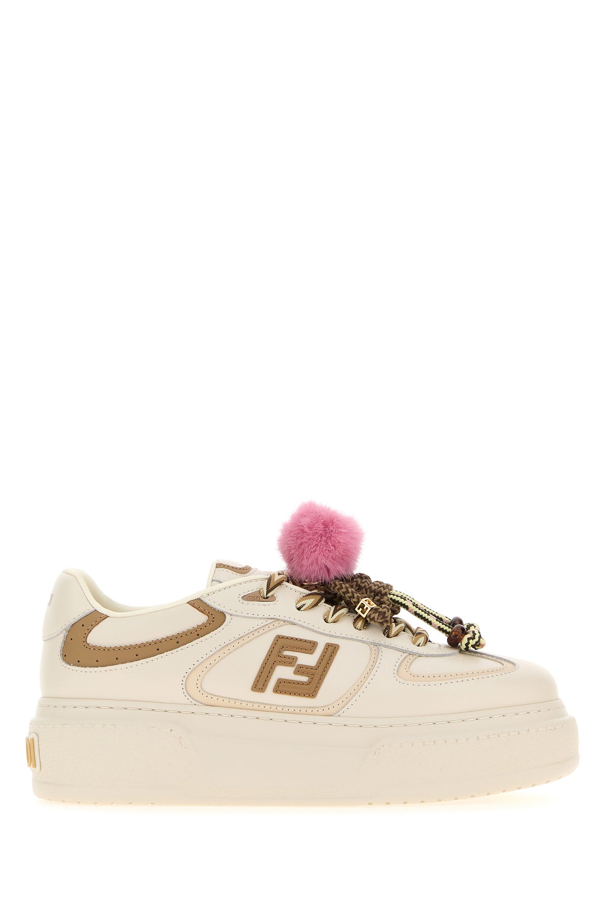 Fendi Sneakers Match in pelle multicolor
