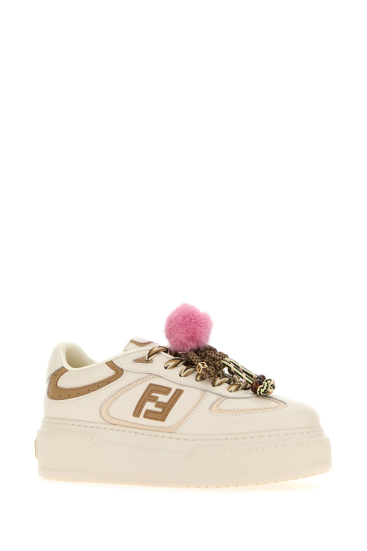 Fendi Sneakers Match in pelle multicolor, view 2