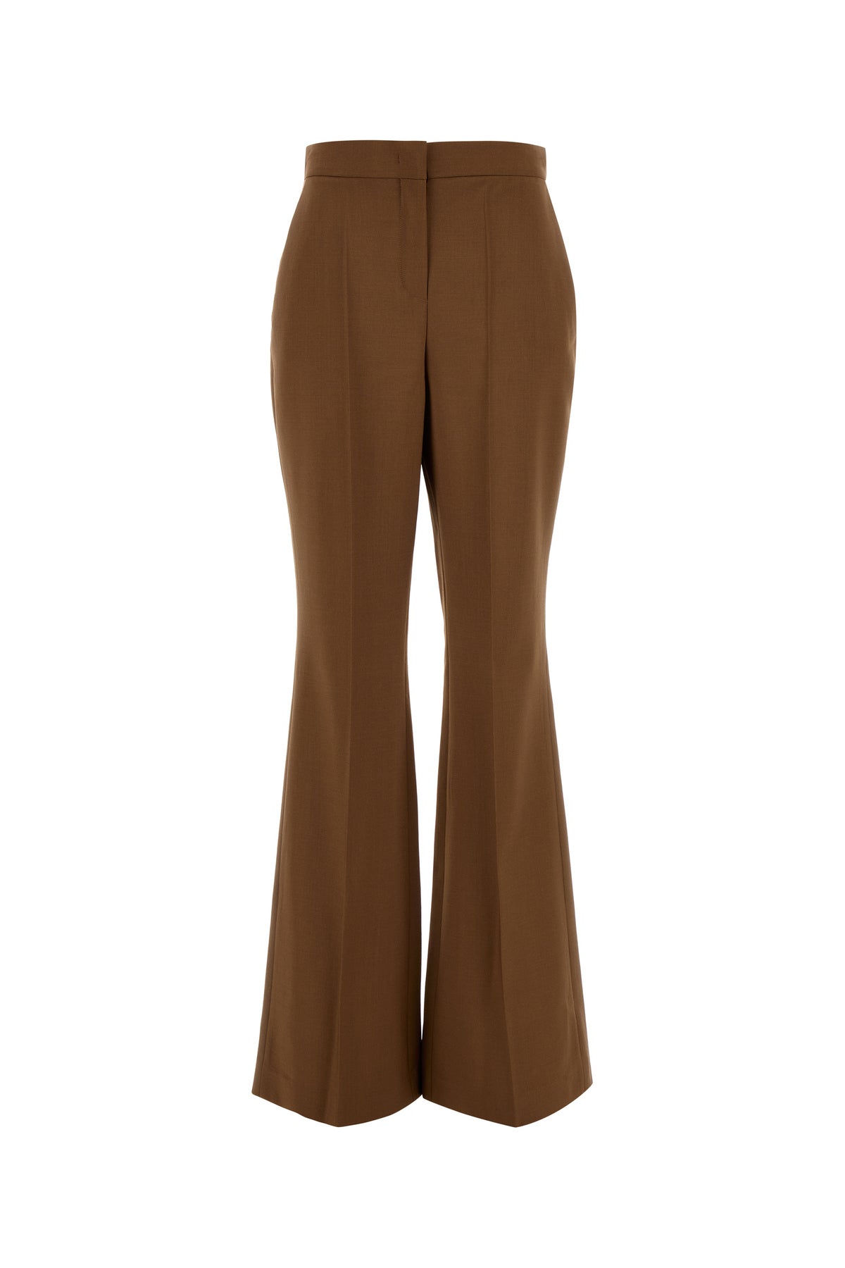 Fendi Pantalone in misto lana caramello