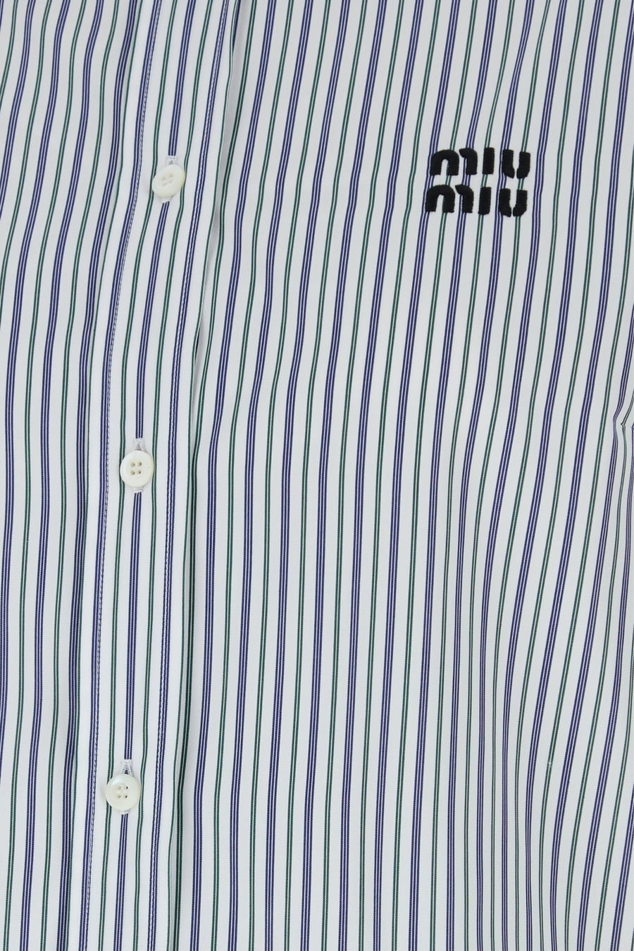 Miu Miu Abito chemisier in popeline ricamato, view 3