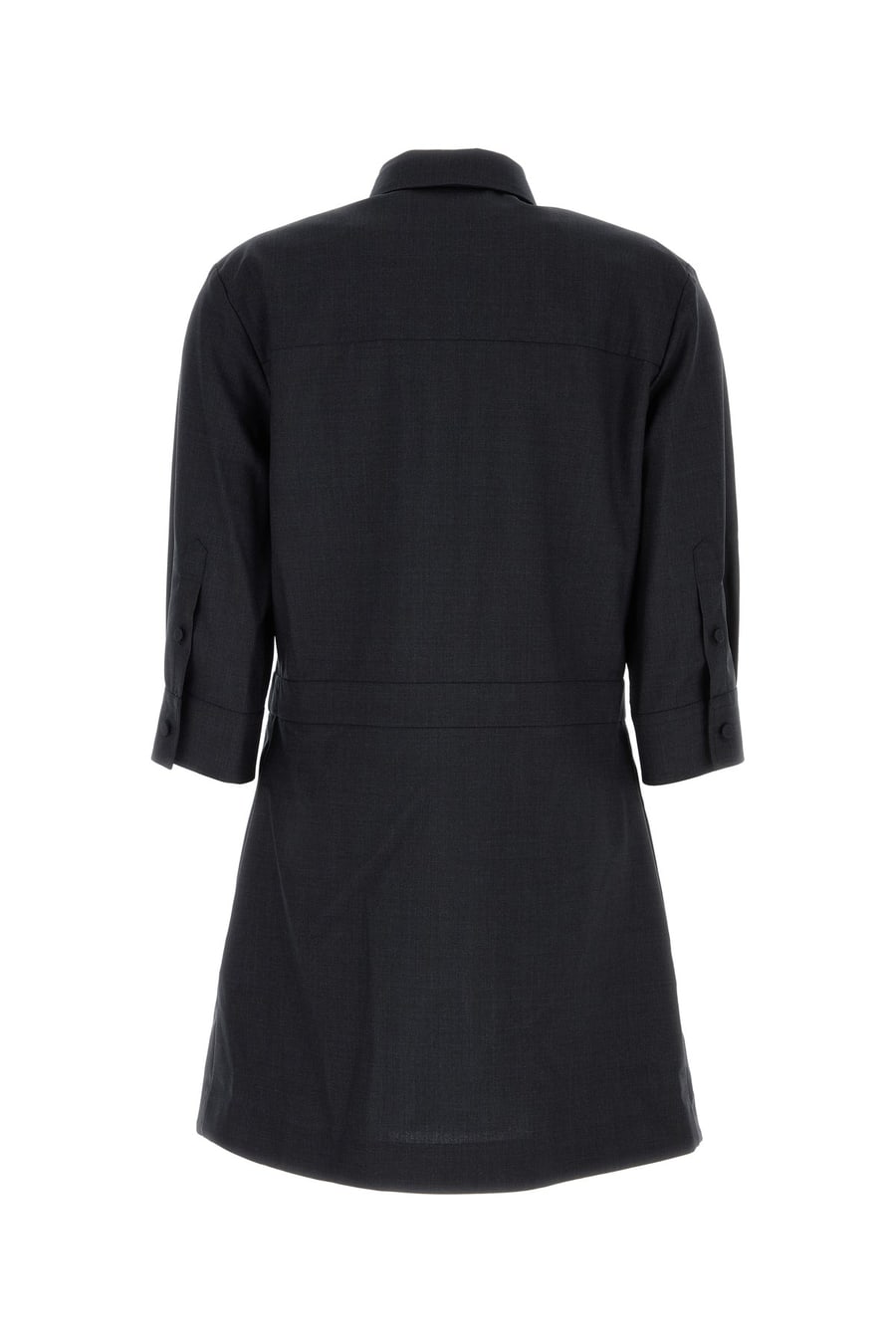 Gucci Abito polo in lana antracite, view 2