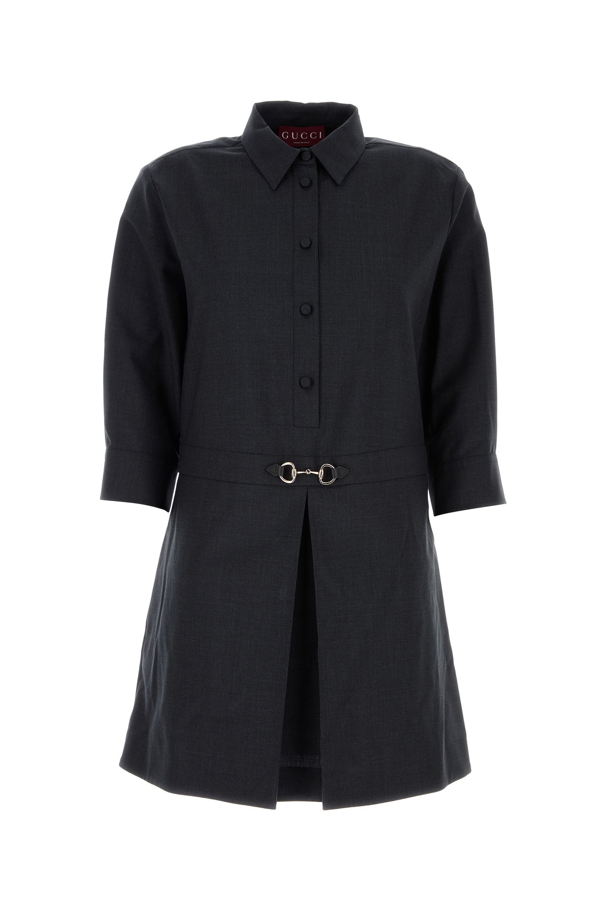 Gucci Abito polo in lana antracite