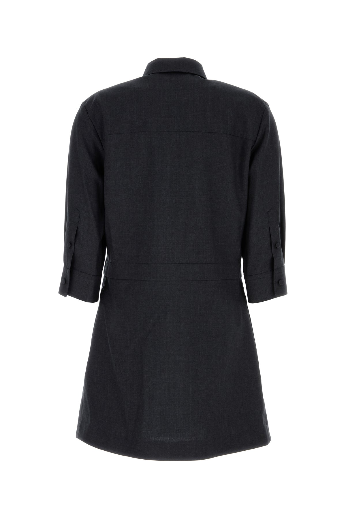 Gucci Abito polo in lana antracite, view 2