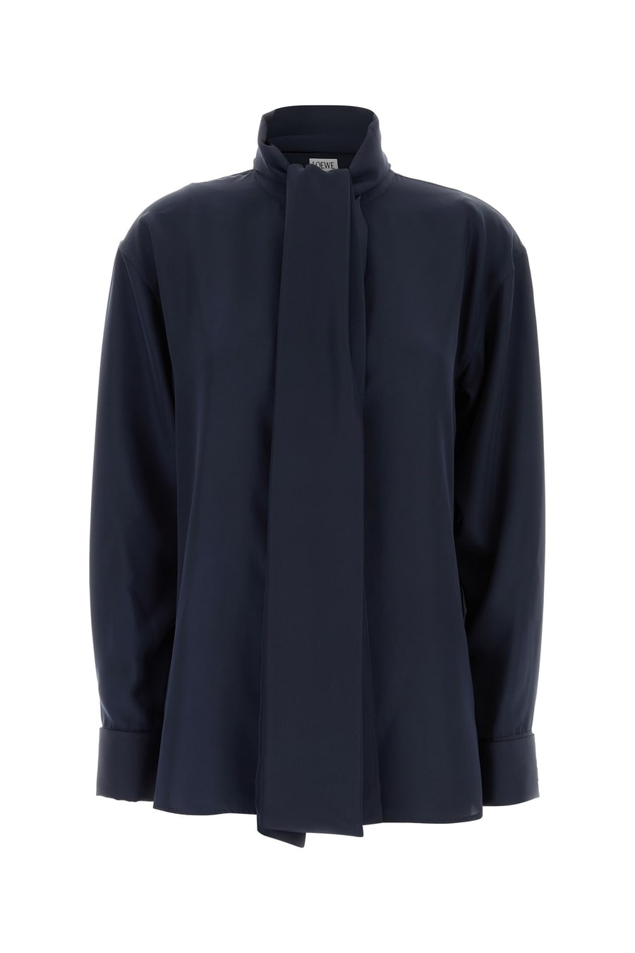 Loewe Camicia in raso blu navy