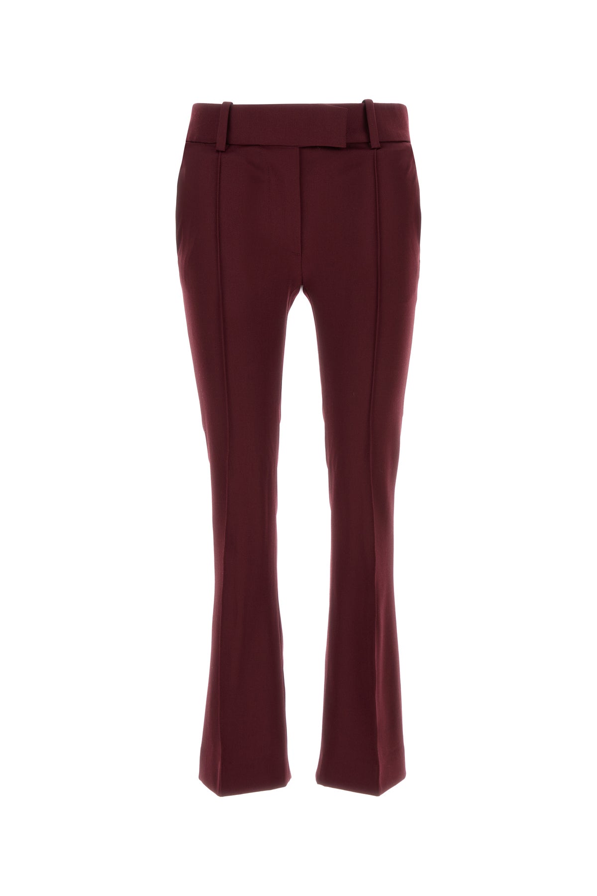 The Attico Pantalone in gabardine prugna