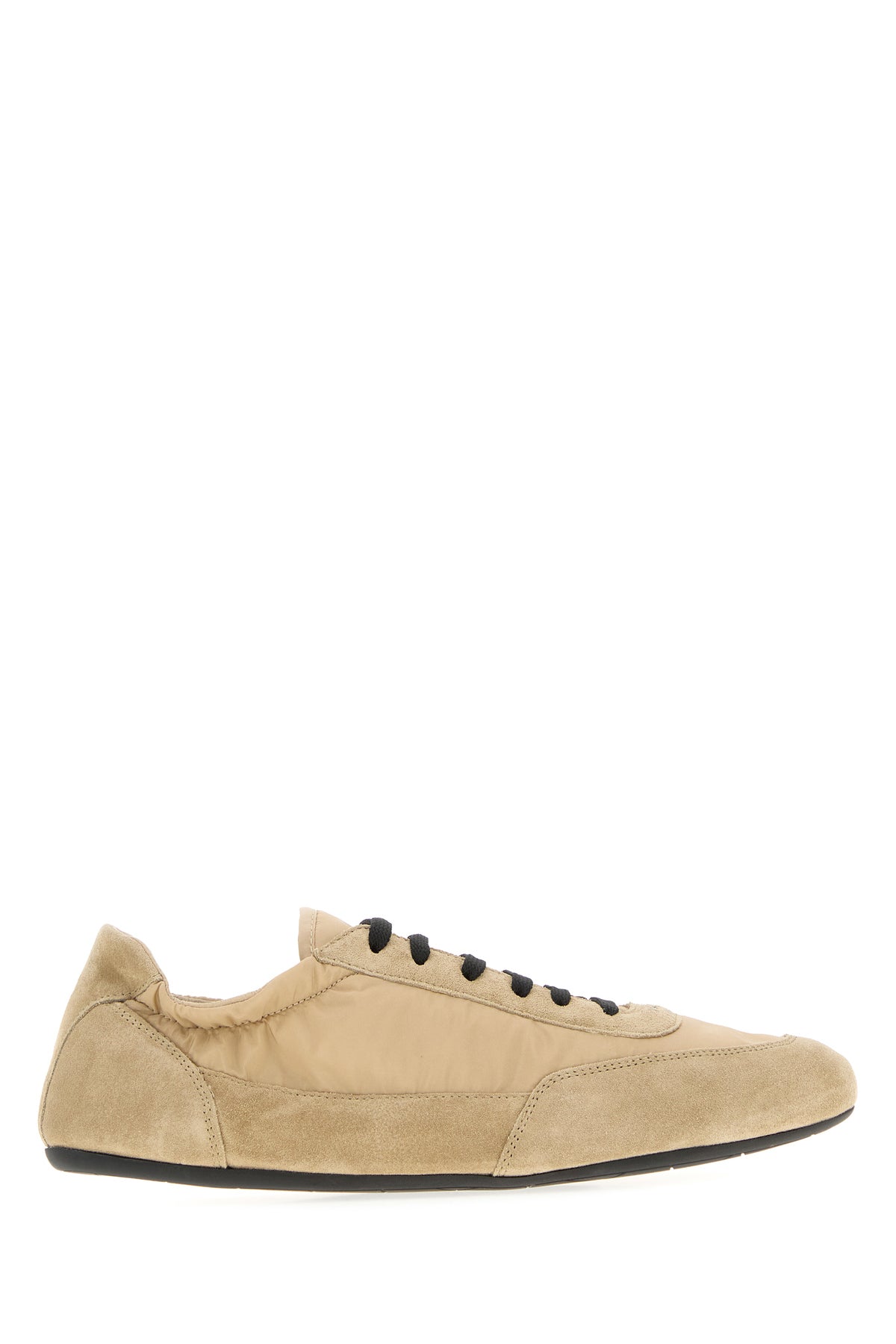 Prada Sneakers Collapse beige in Re-Nylon e pelle scamosciata
