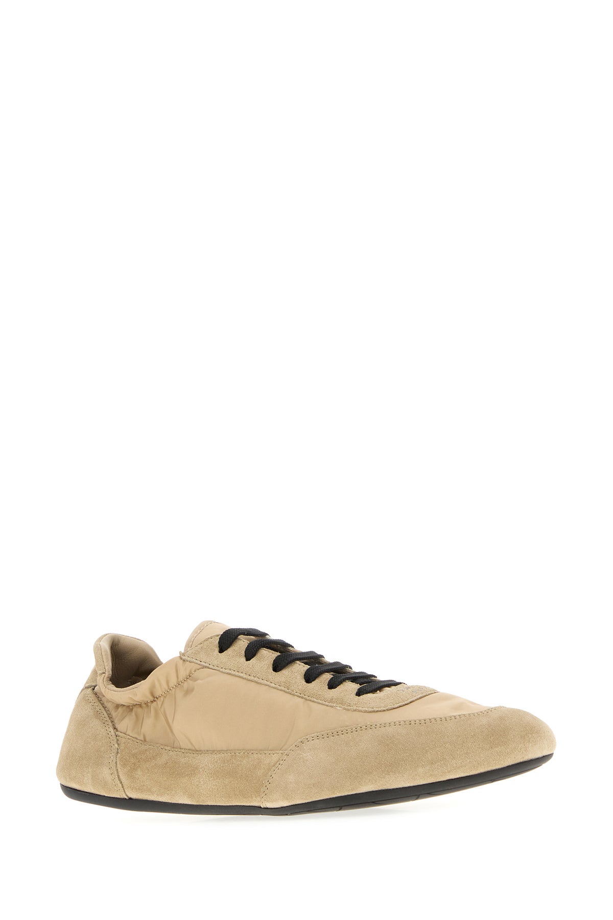 Prada Sneakers Collapse beige in Re-Nylon e pelle scamosciata, view 2