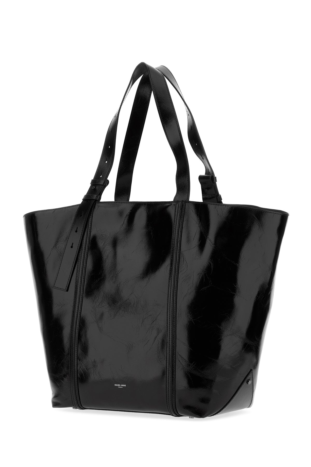 Golden Goose Borsa shopping 24.7 in pelle nera, view 2