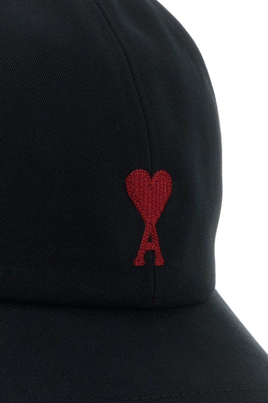 AMI Cappello da baseball in cotone nero, view 4