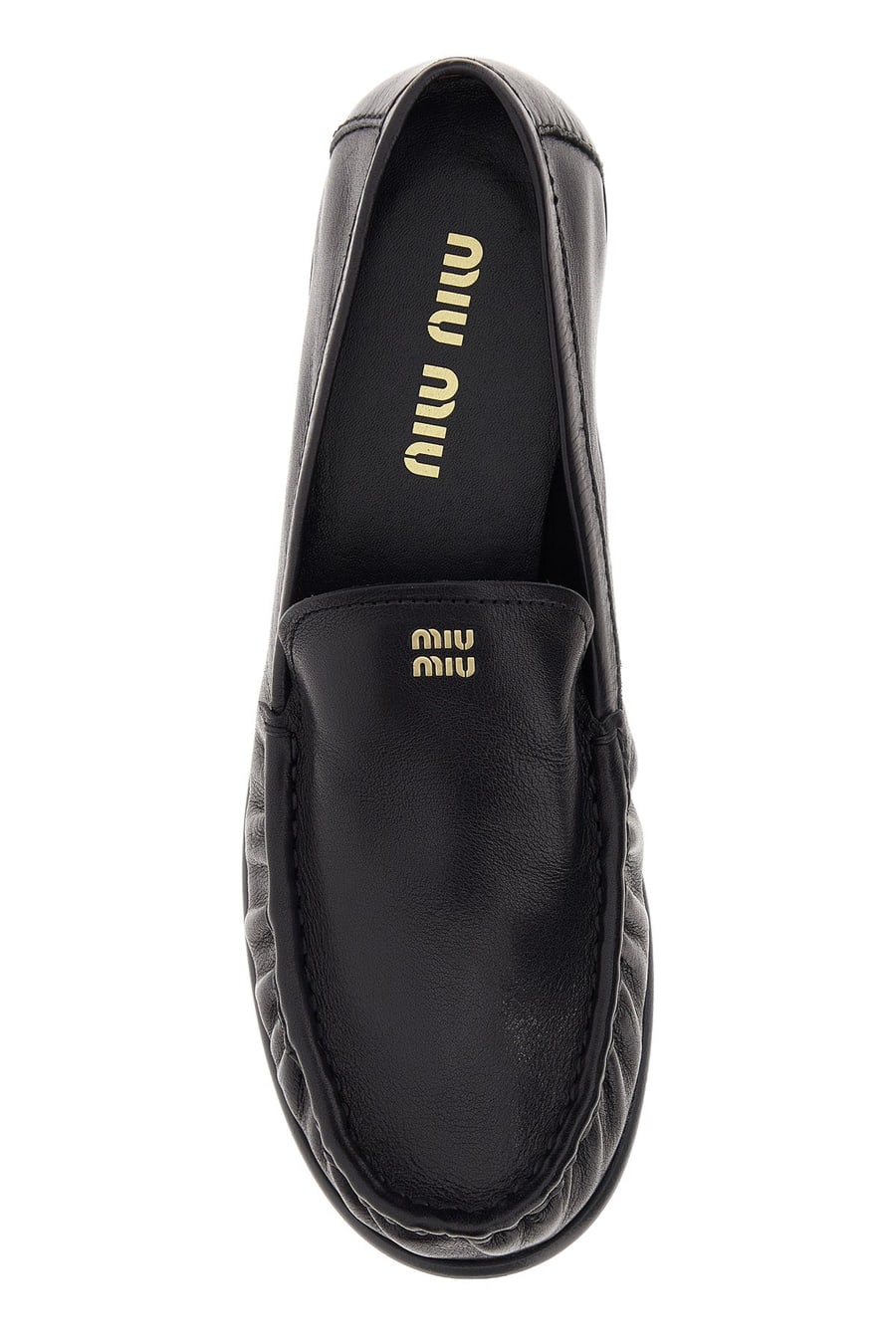 Miu Miu Mocassini in pelle nera, view 4