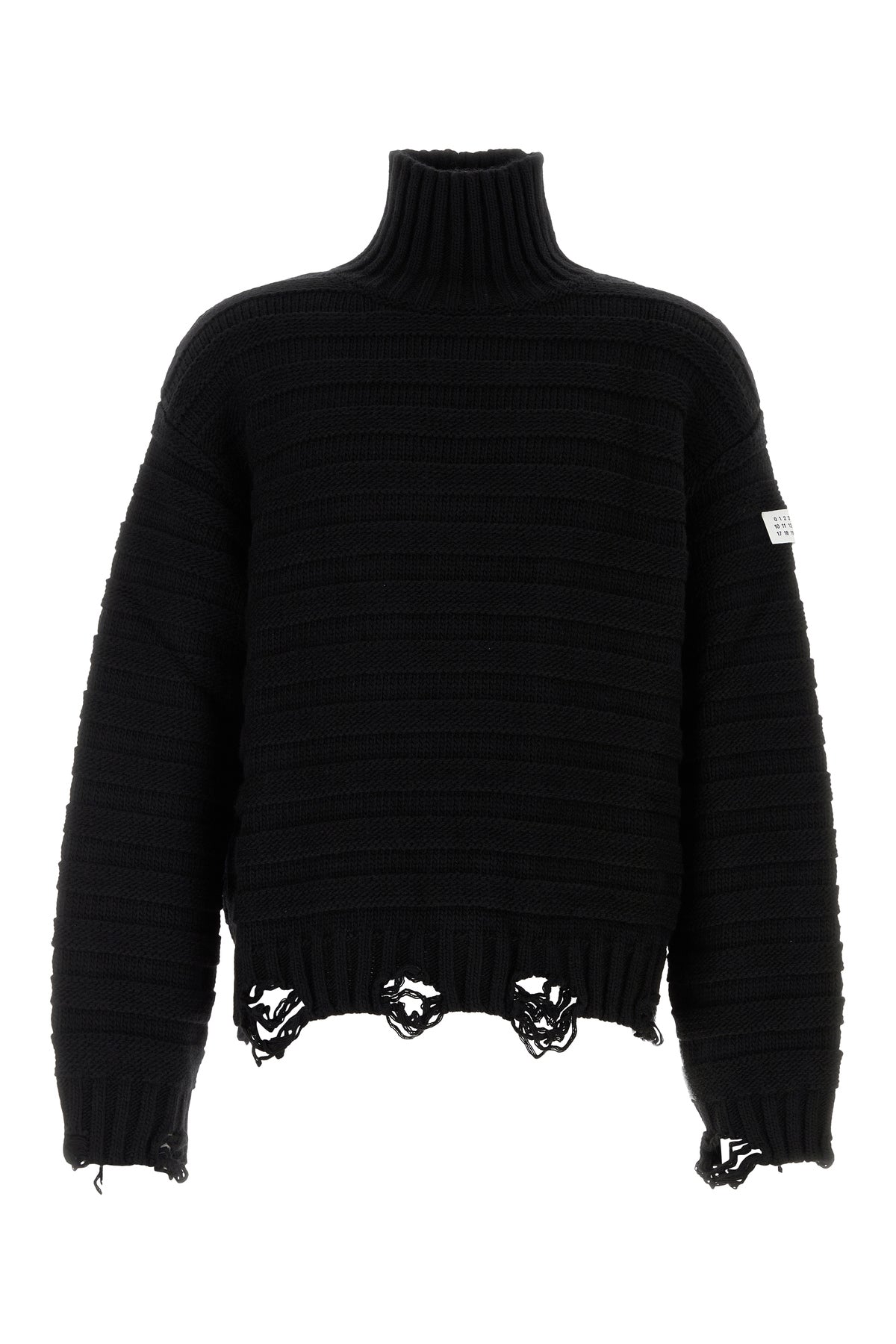 MM6 Maison Margiela Maglione nero in lana e acrilico