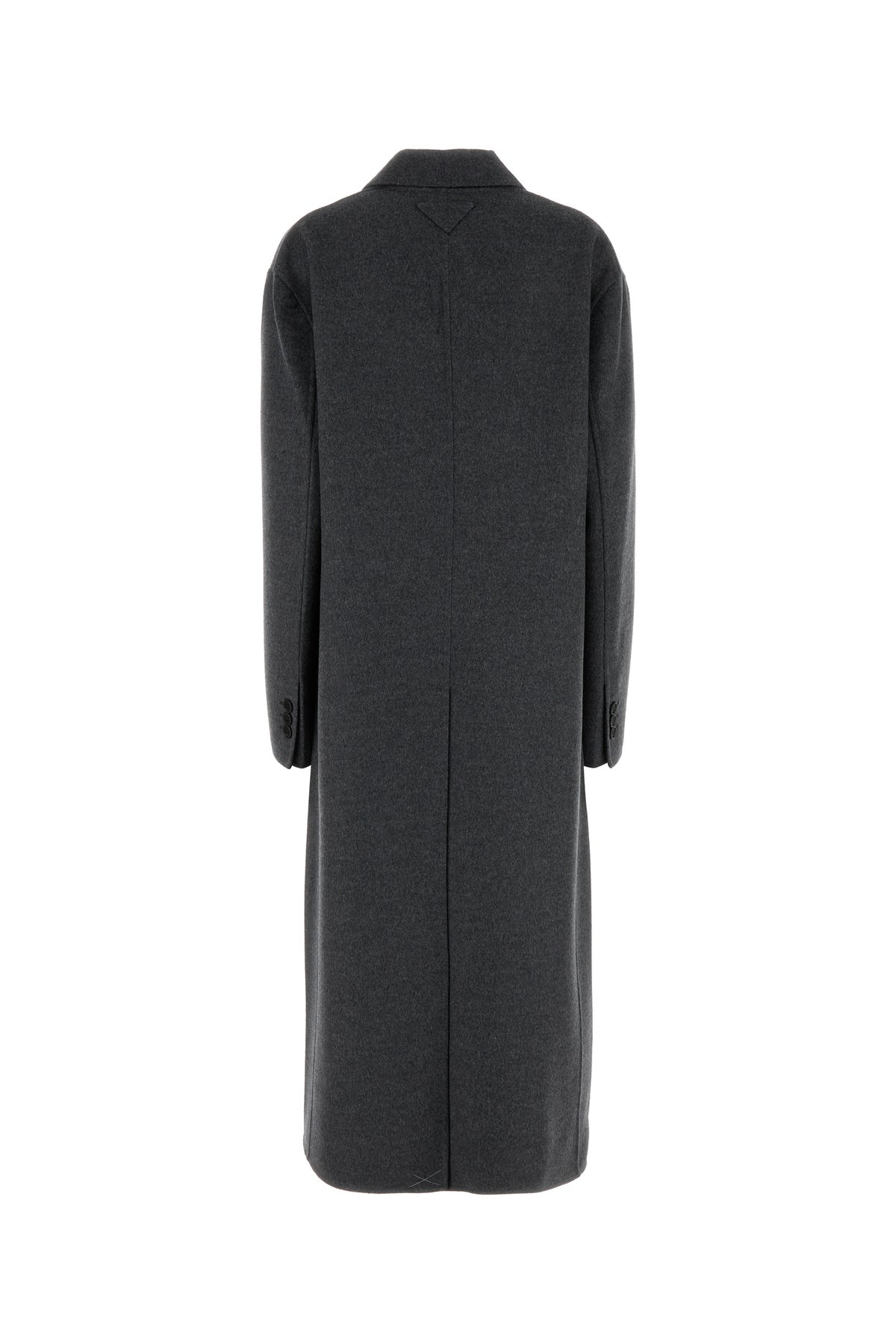 Prada Cappotto in misto lana grigio scuro, view 2
