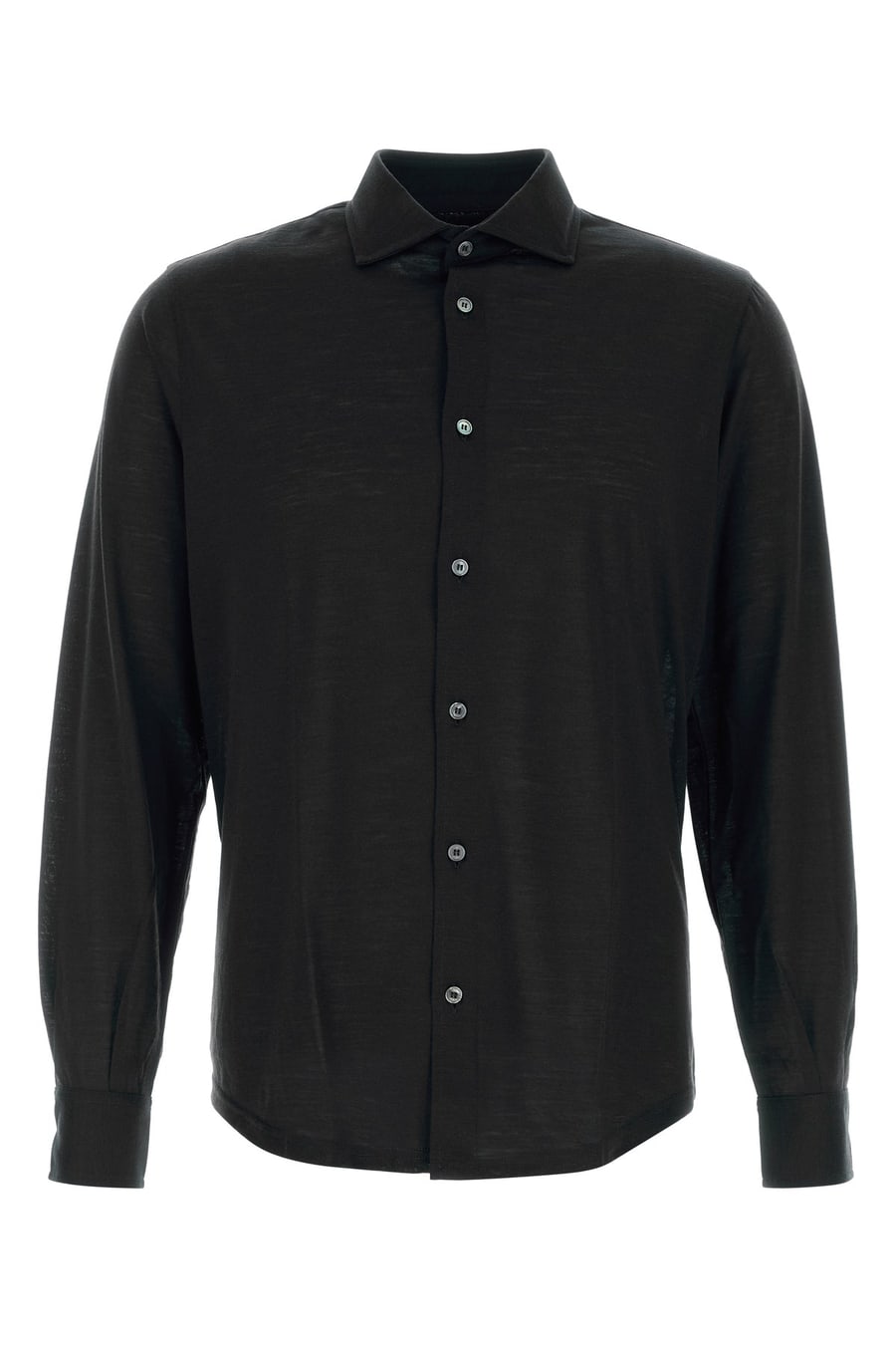 FEDELI Camicia in lana nera