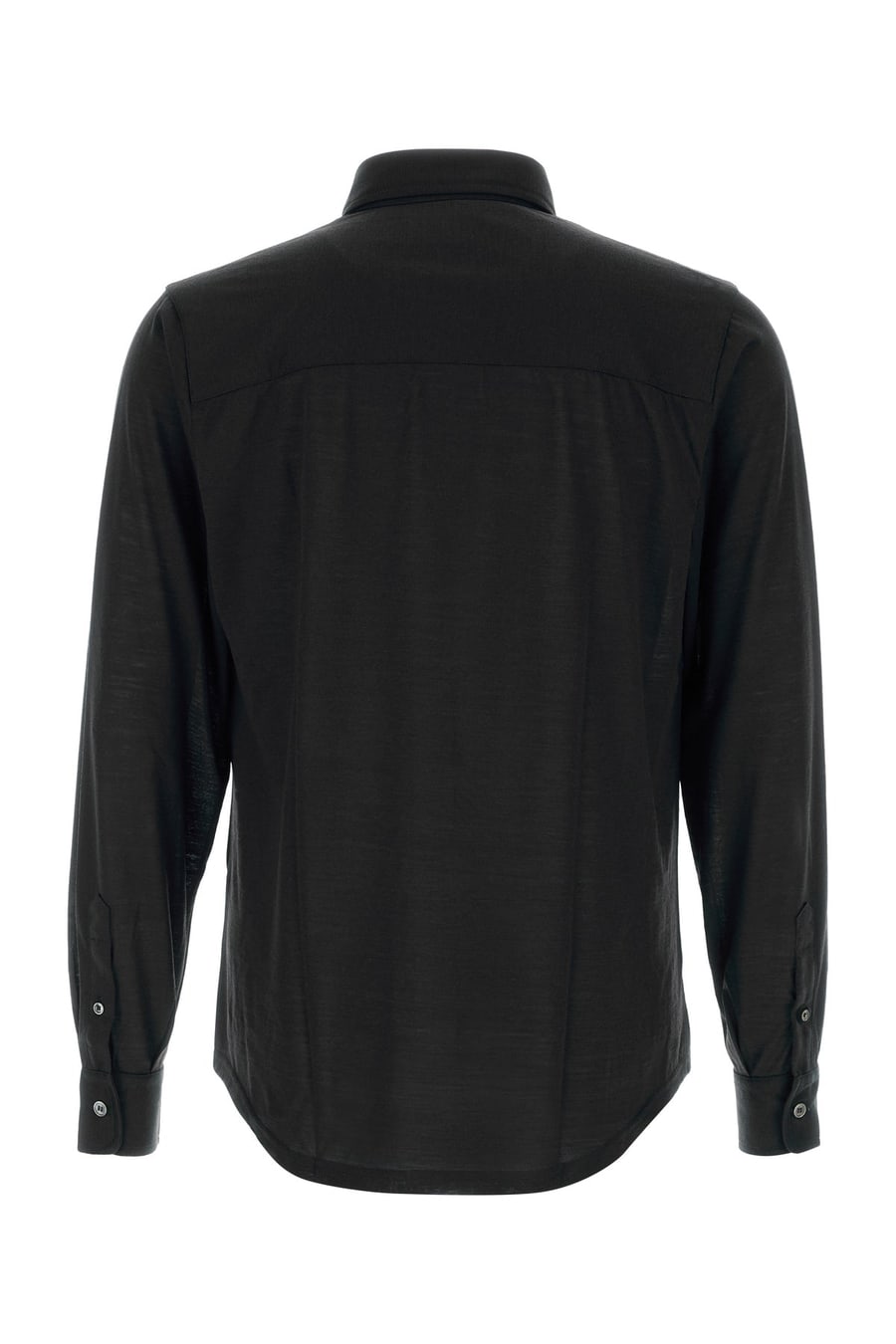 FEDELI Camicia in lana nera, view 2
